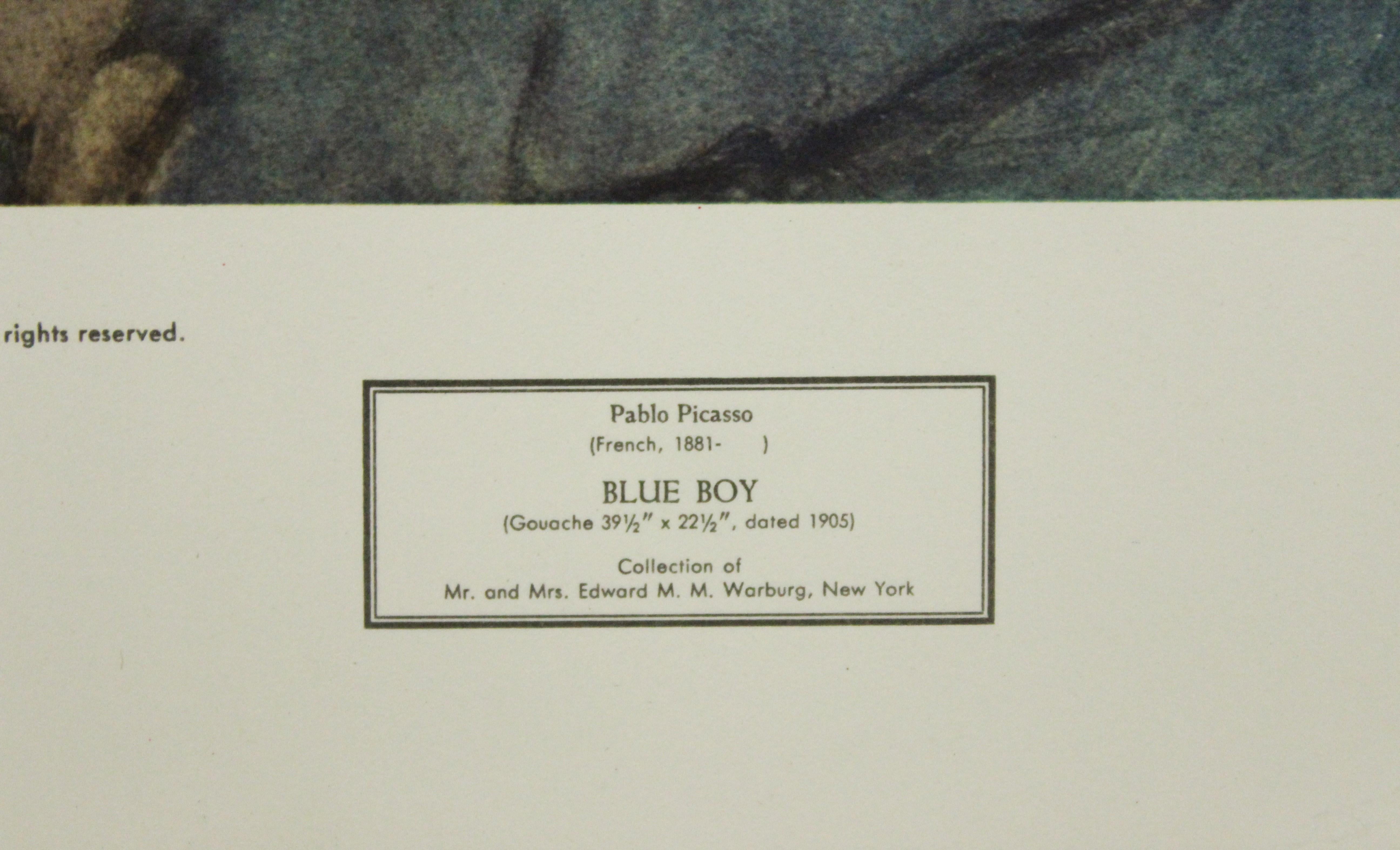 Blue Boy-Poster. Copyright New York Graphic Society Ltd. - Print by Pablo Picasso