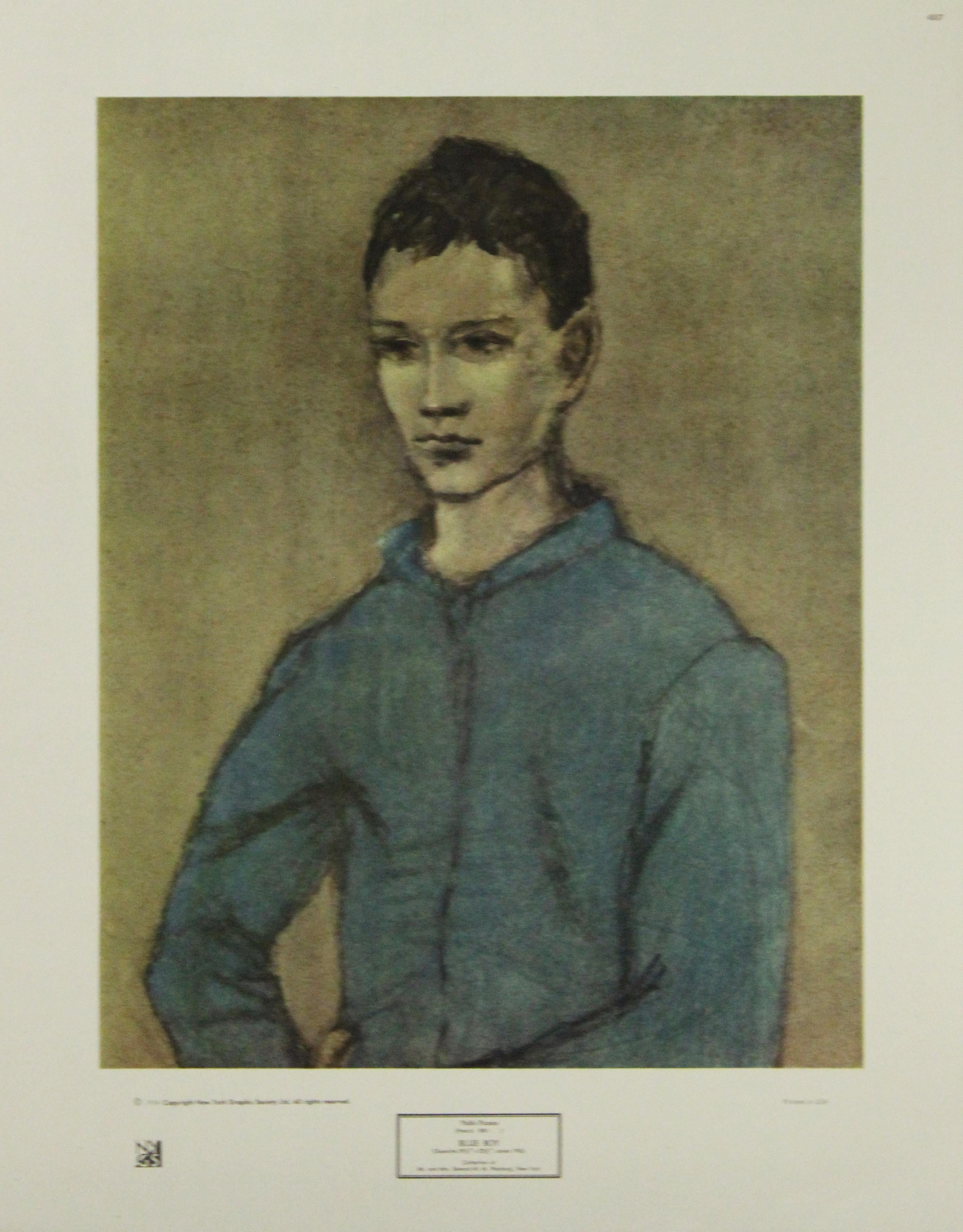 Pablo Picasso Portrait Print - Blue Boy-Poster. Copyright New York Graphic Society Ltd. 