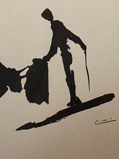 Bullfight - aus der Stierkampfserie von Pablo Picasso, signiert auf dem Teller