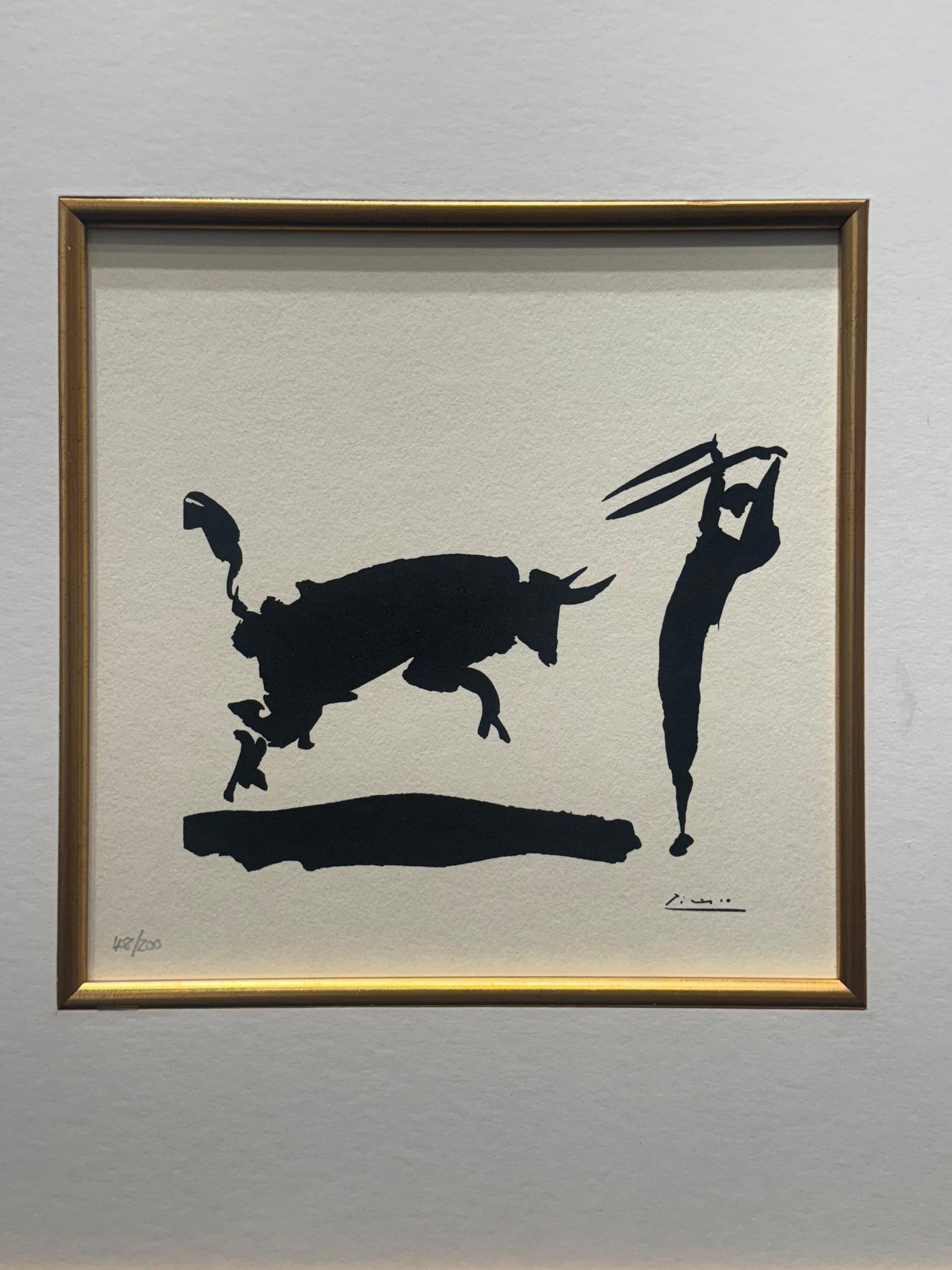 Tauromachie - de la série des tauromachies de Pablo Picasso, signée dans la plaque en vente 1