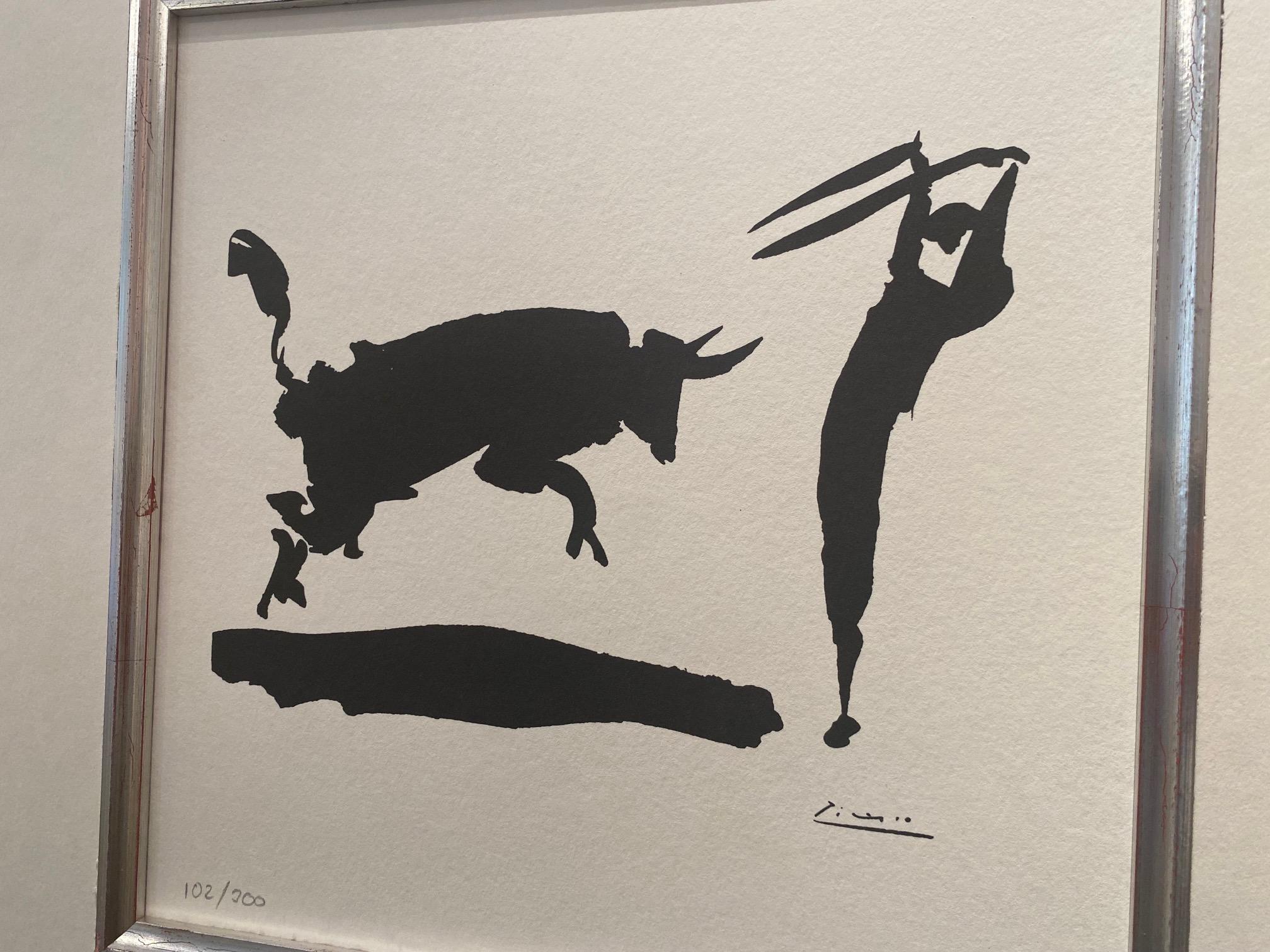 Bullfight - from Pablo Picasso's bullfighting series, signed in the plate  1