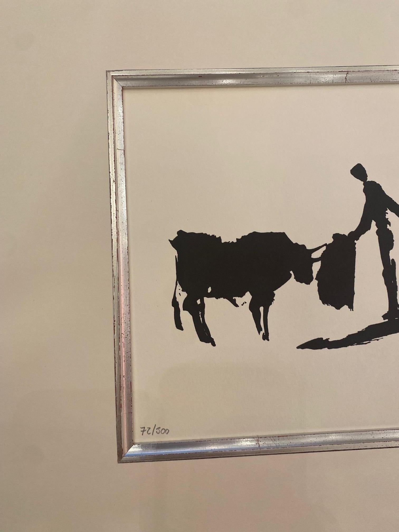Bullfight - from Pablo Picasso's bullfighting series, signed in the plate 3