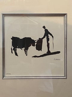 Vintage Bullfight - from Pablo Picasso's bullfighting series, signed in the plate 