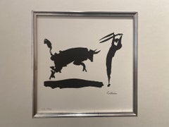 Vintage Bullfight - from Pablo Picasso's bullfighting series, signed in the plate 