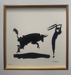 Bullfight - from Pablo Picasso's bullfighting series, signed in the plate