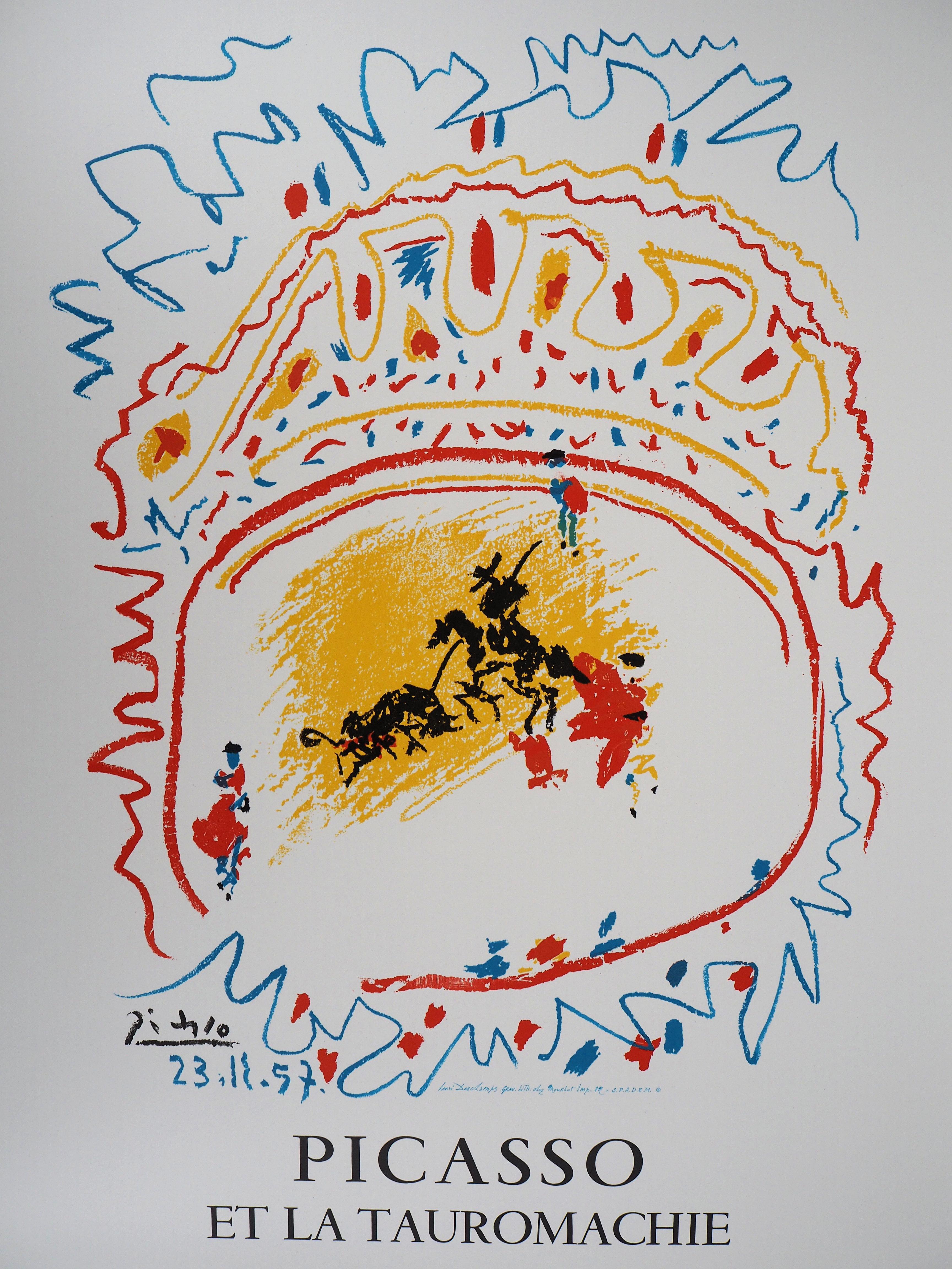 Bullfight, the Arena - Vintage lithograph exhibition poster # Mourlot - Modern Print by Pablo Picasso