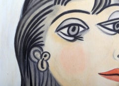 Buste de Femme au Foulard Mauve, Cubist Lithograph after Pablo Picasso