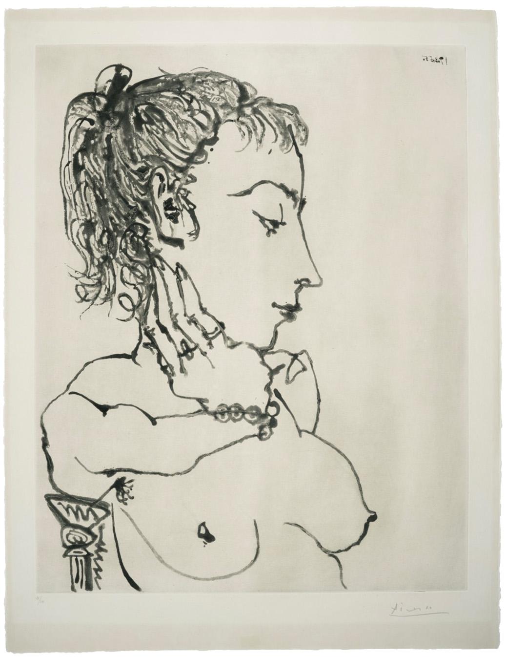 Pablo Picasso Portrait Print – Büste einer Frau