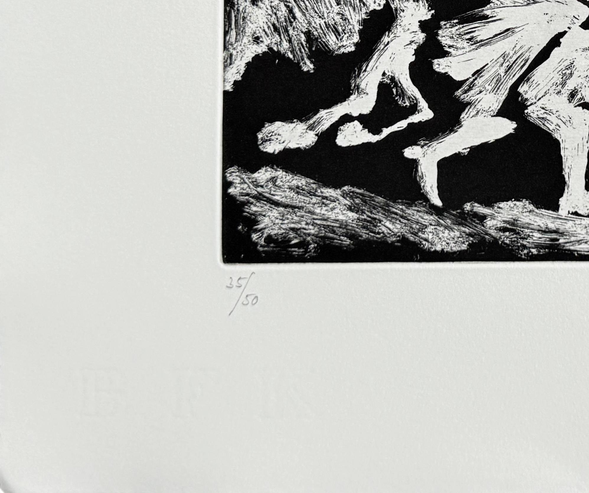 Cape and Sword: Pusuit II, from 347 Suite - Gray Print by Pablo Picasso