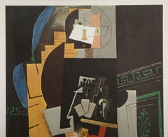 Card Player, Cubist Offset Lithograph after Pablo Picasso
