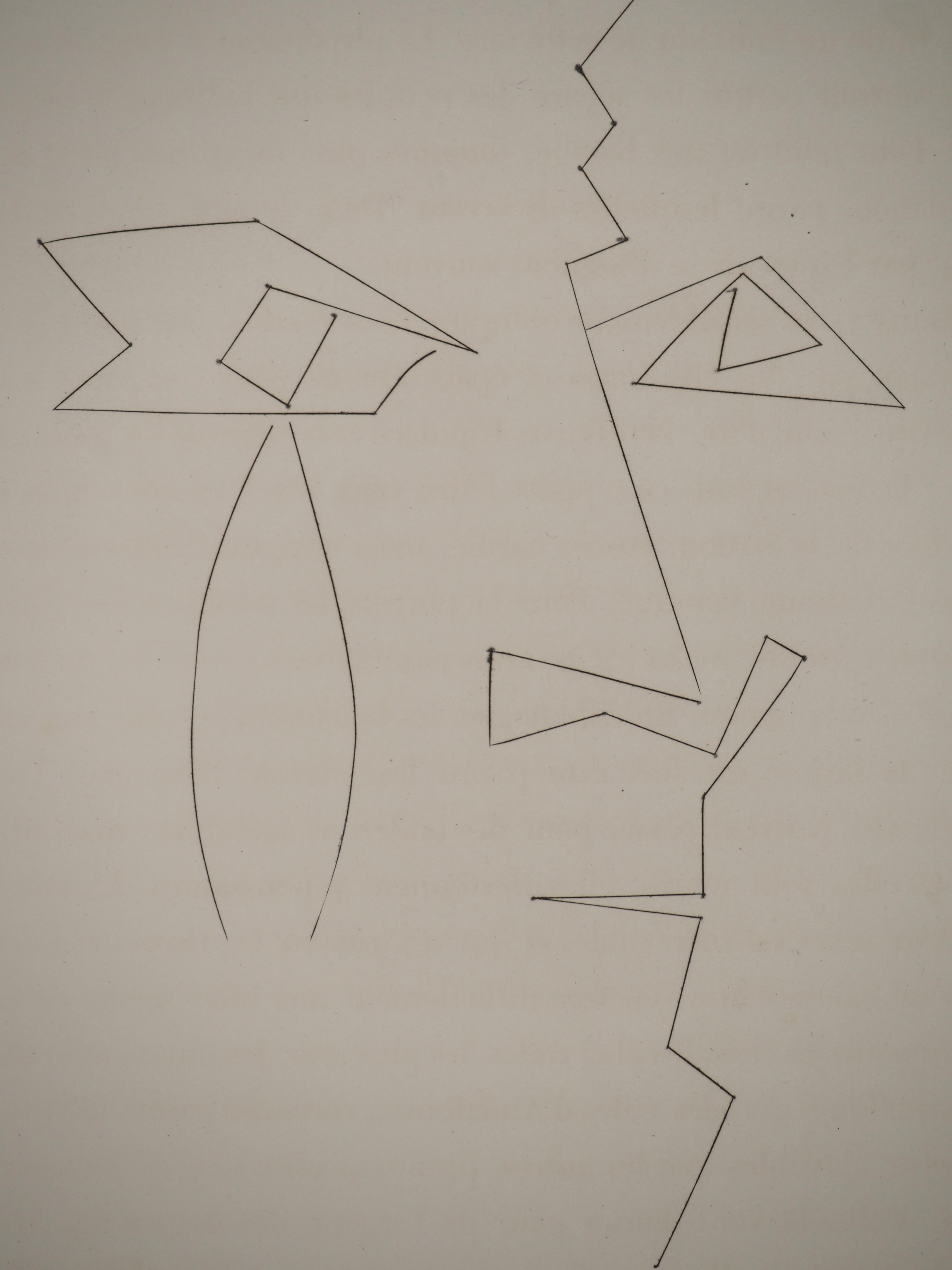 Carmen, Cubist Face - Original Etching (Cramer #52) - Modern Print by Pablo Picasso