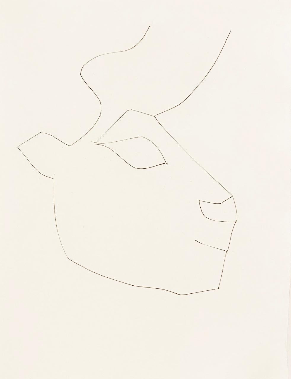 Tête de veau (plaque XXXVI), de Carmen - Minimaliste Print par Pablo Picasso