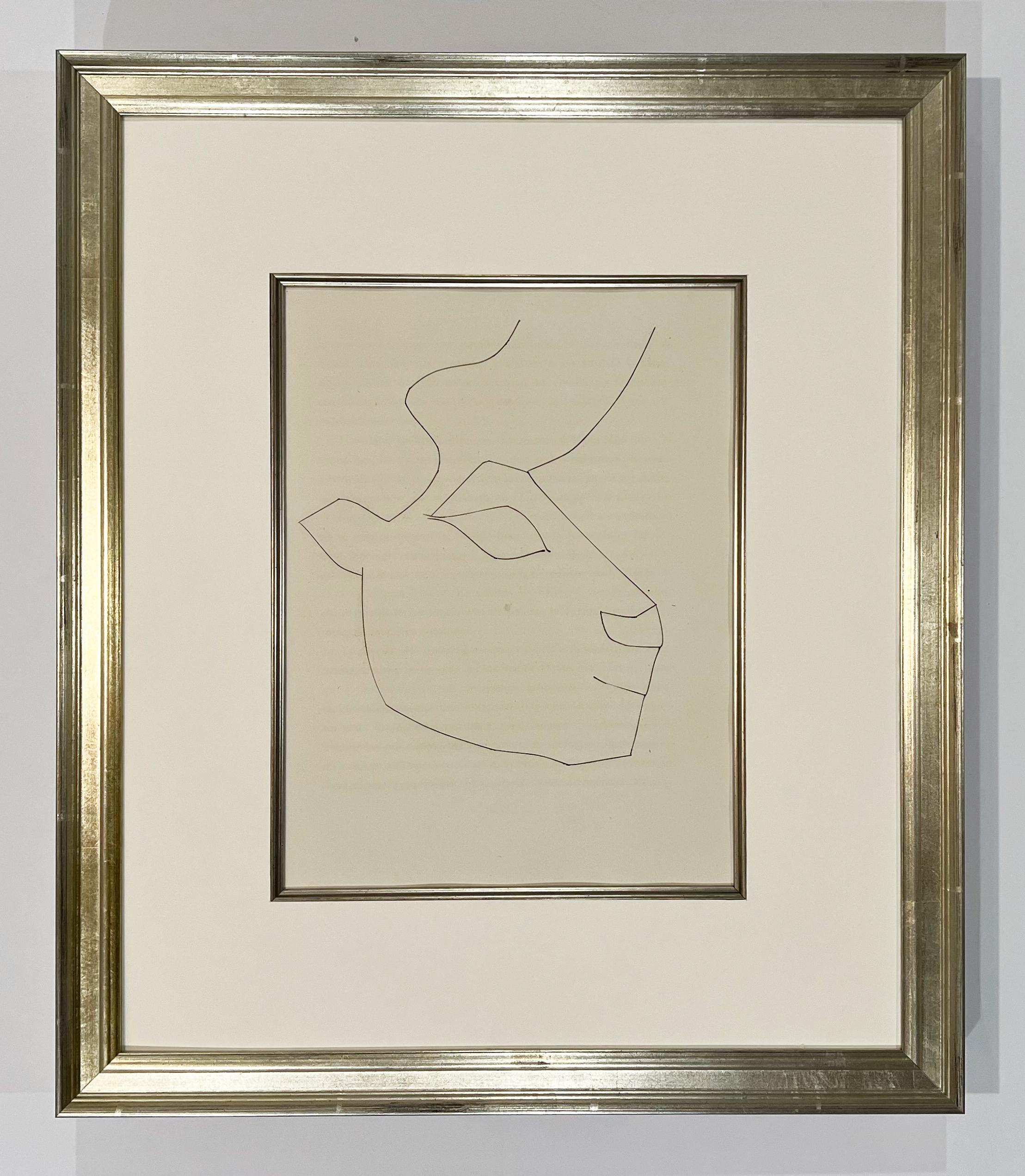 Kopf eines Kalbs (Teller XXXVI), von Carmen – Print von Pablo Picasso