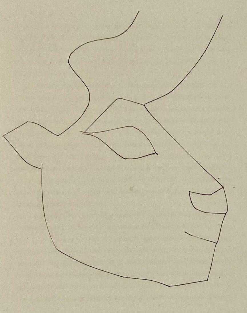 Pablo Picasso Print – Kopf eines Kalbs (Teller XXXVI), von Carmen