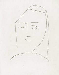 Carmen Head of a Woman with Closed Eyes (Plate XXII)