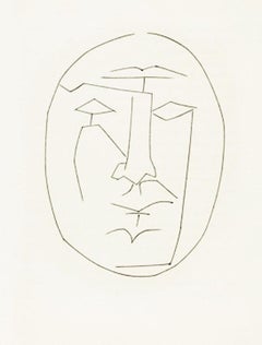 Carmen Oval Head of Man Looking Straight (Plate XXIII)