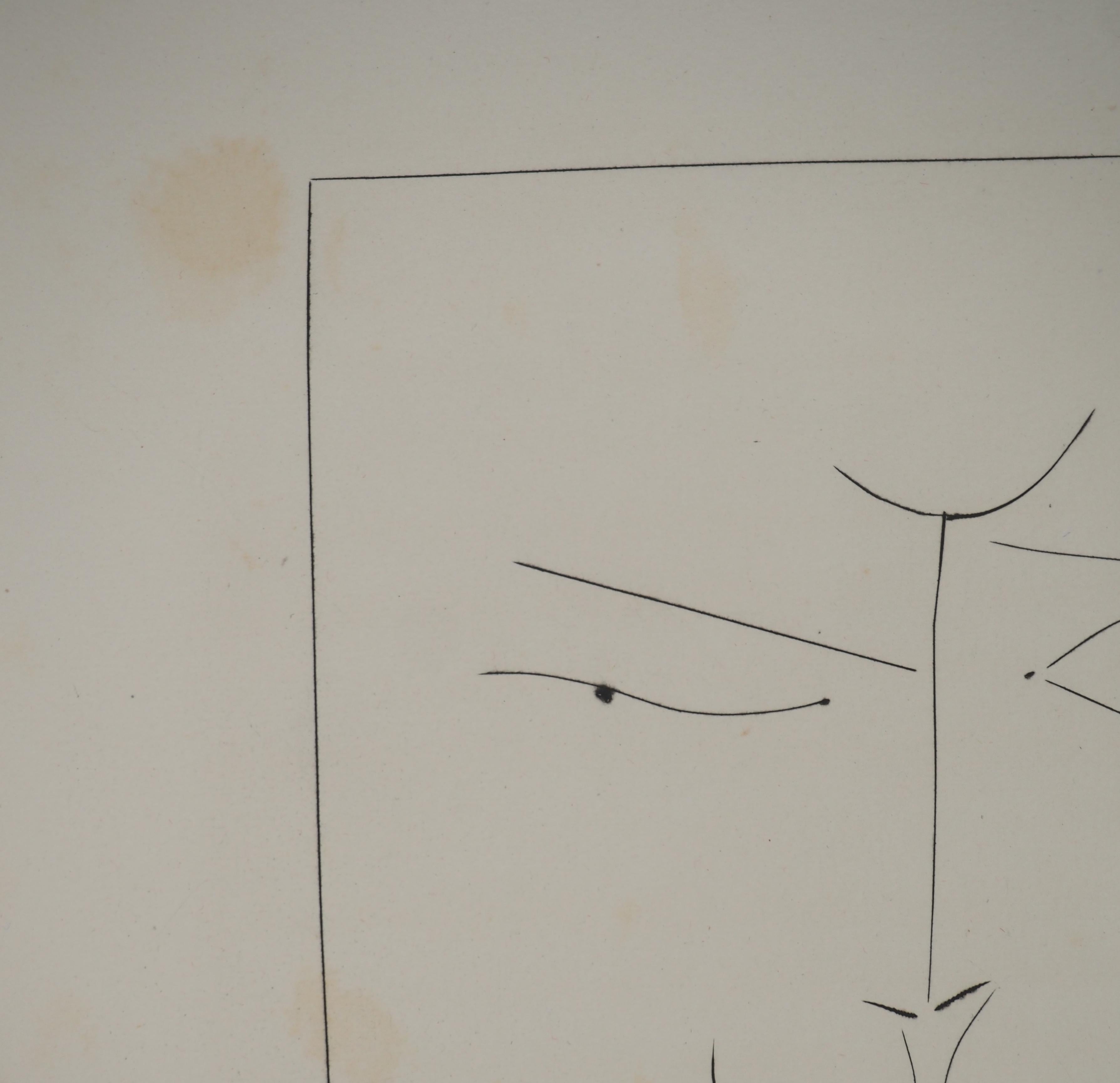 Carmen, L'espressione - Acquaforte originale (Cramer #52) - Print Moderno di Pablo Picasso