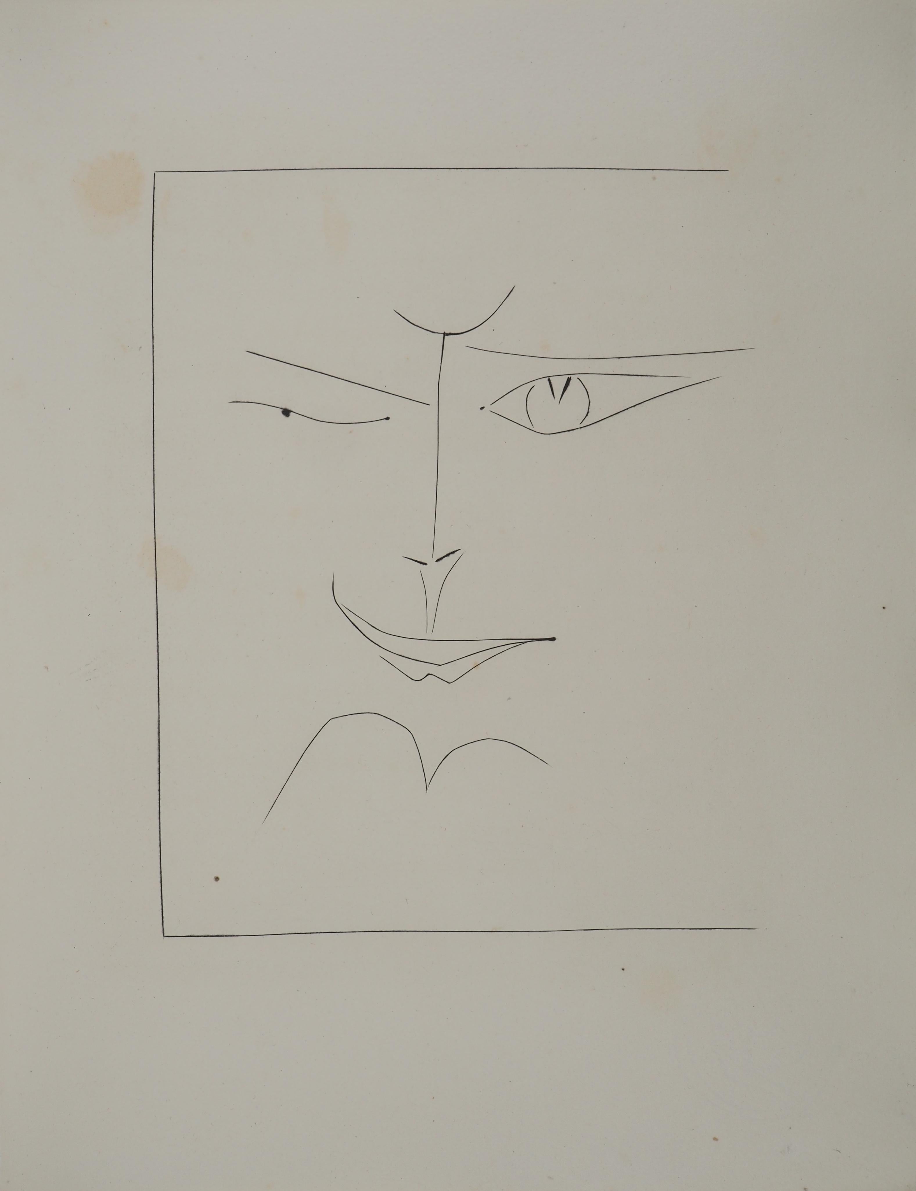 Portrait Print di Pablo Picasso - Carmen, L'espressione - Acquaforte originale (Cramer #52)