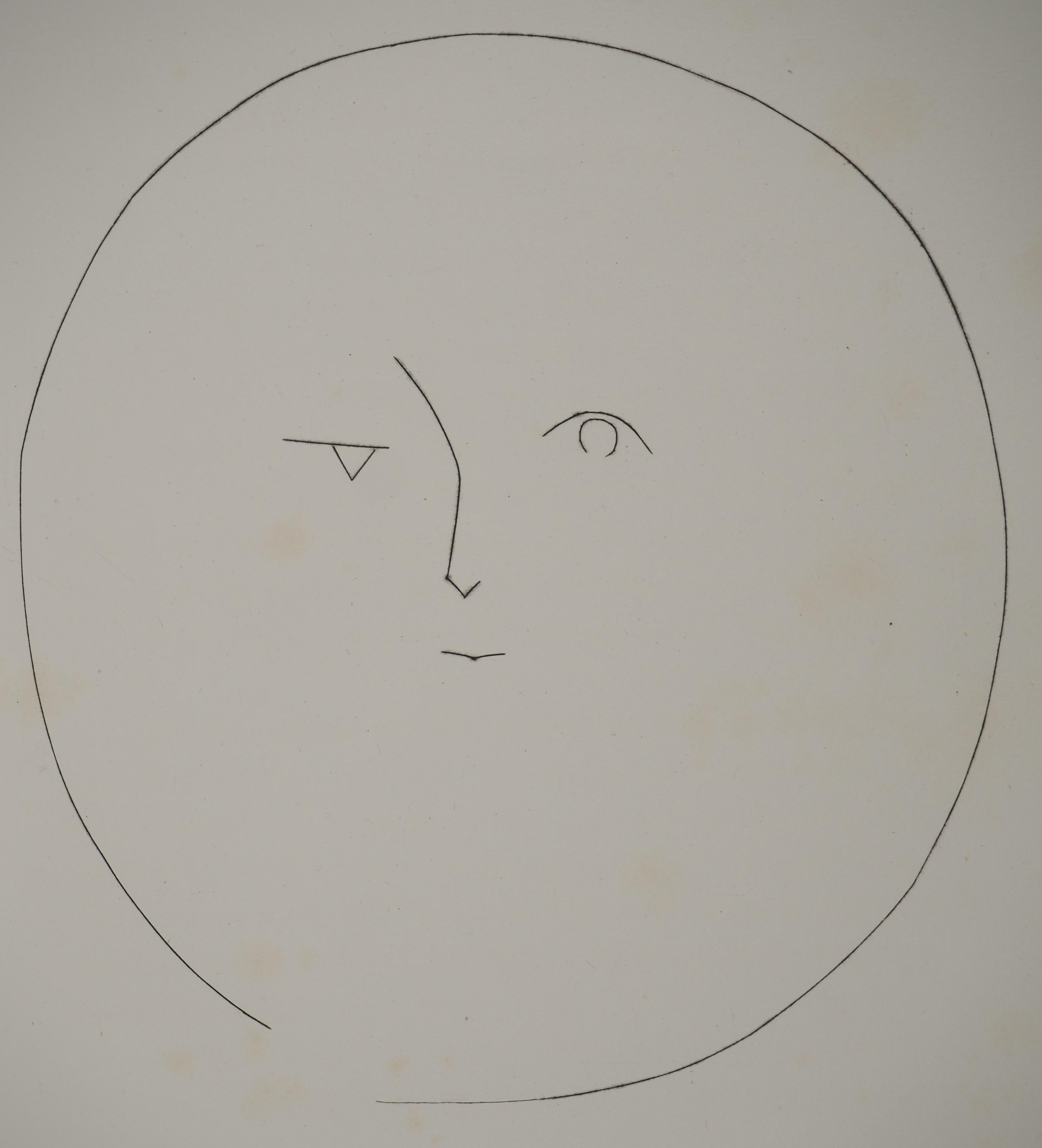 Carmen, The Face of the Moon - Original Etching (Cramer #52) - Modern Print by Pablo Picasso