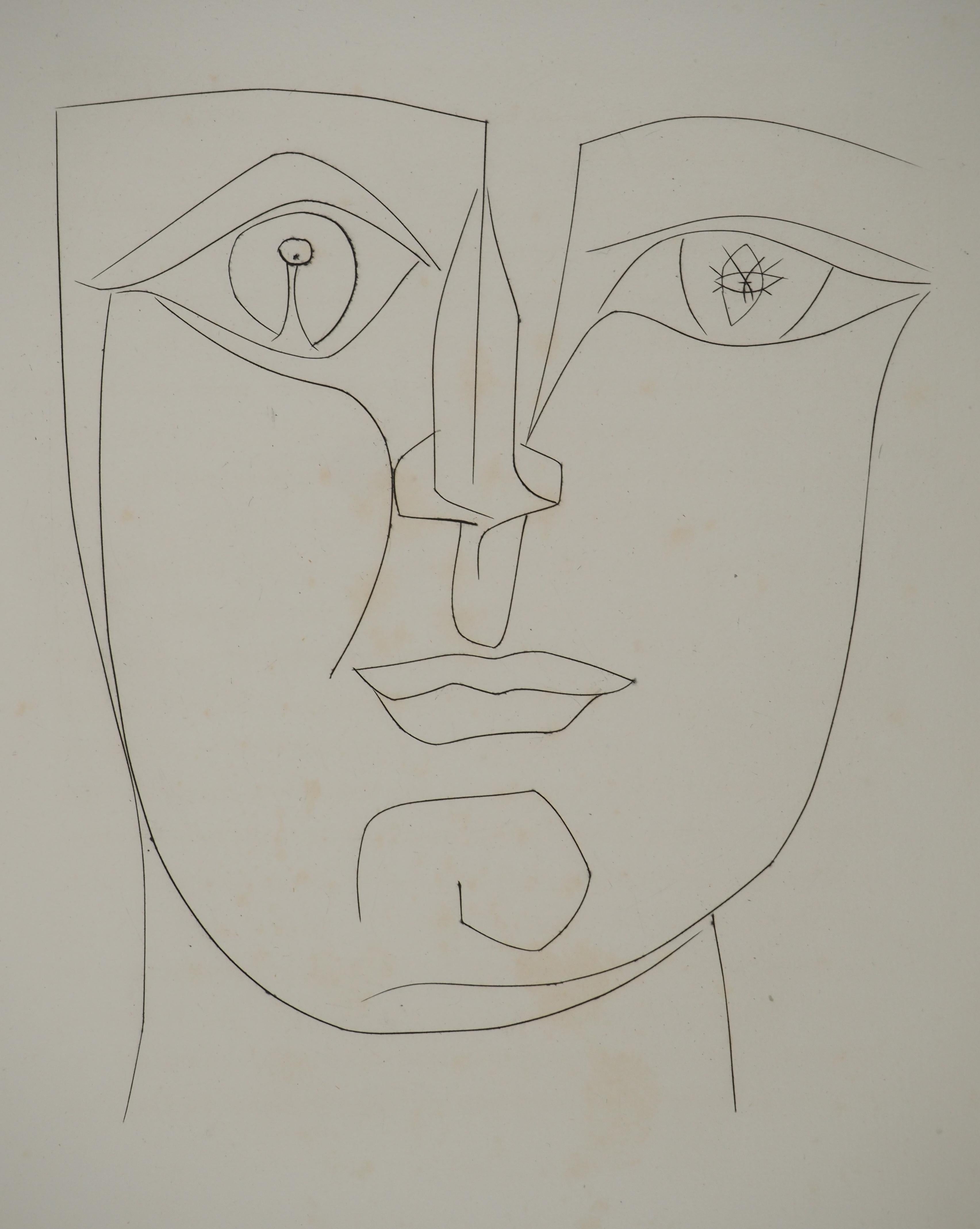 Carmen, Der Mann hinter der Maske - Original-Radierung (Cramer #52) (Moderne), Print, von Pablo Picasso