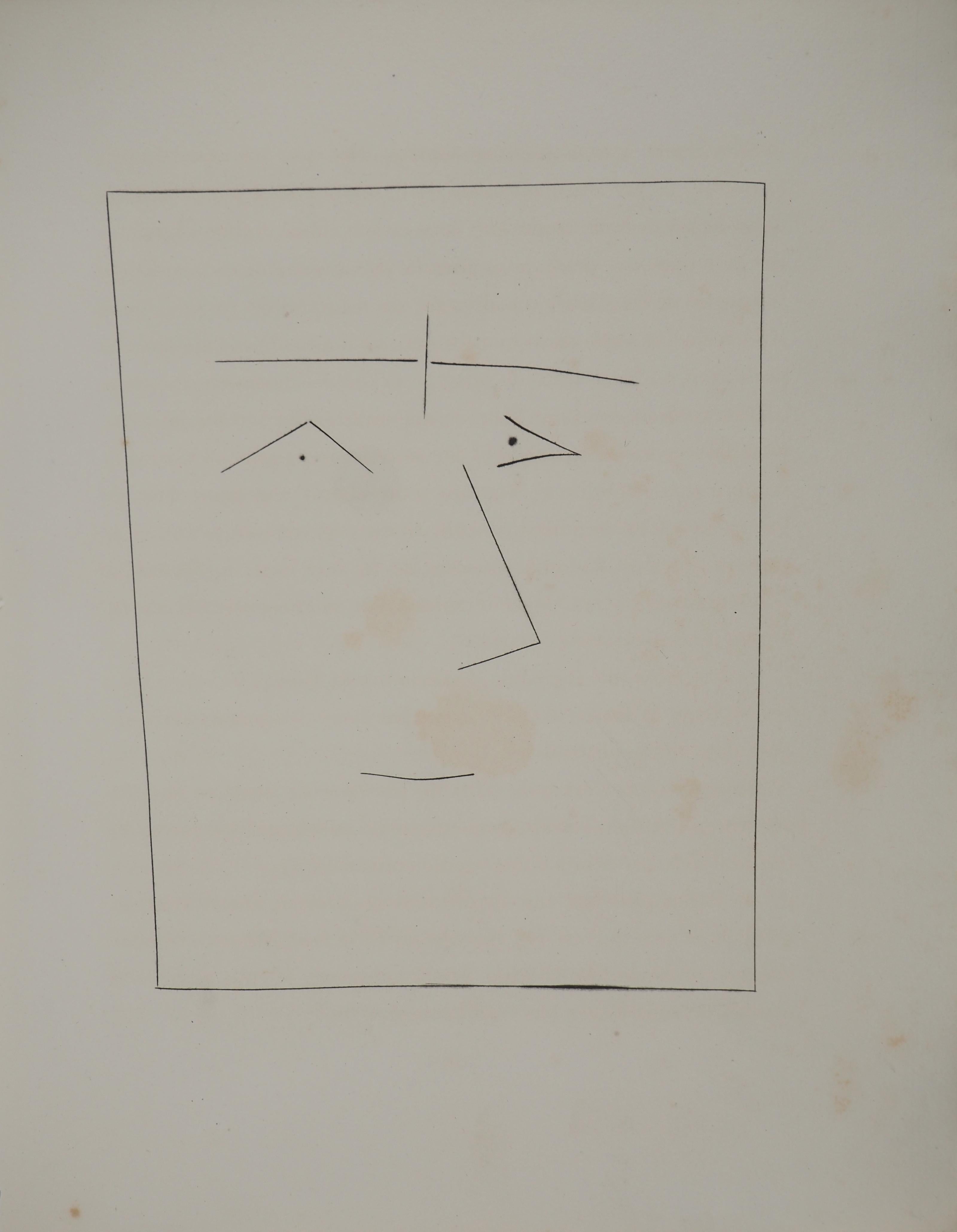 Pablo Picasso Portrait Print – Carmen, Der Mann auf dem Platz - Original-Radierung (Cramer #52)