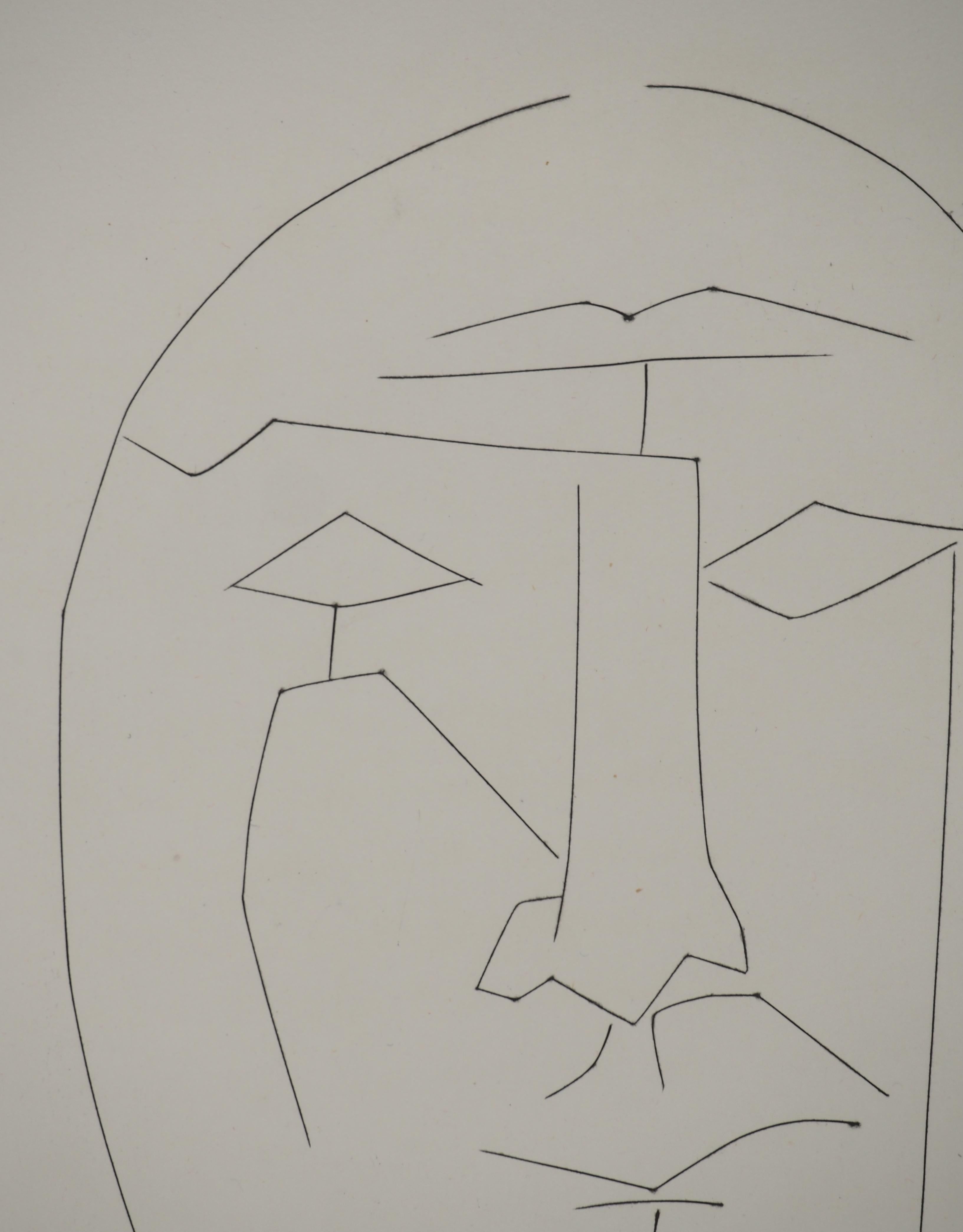 Pablo PICASSO
Carmen, Das ovale Gesicht, 1949

Original Stich in Stichel (Atelier Lacourière, Paris)
Vorzeichenlos
Auf Montval-Gewebepapier 33 x 26 cm (12,9 x 10,2 in)

REFERENZEN : 
- Gesamtkatalog Bloch #553
- Katalog raisonne Baer #819
-