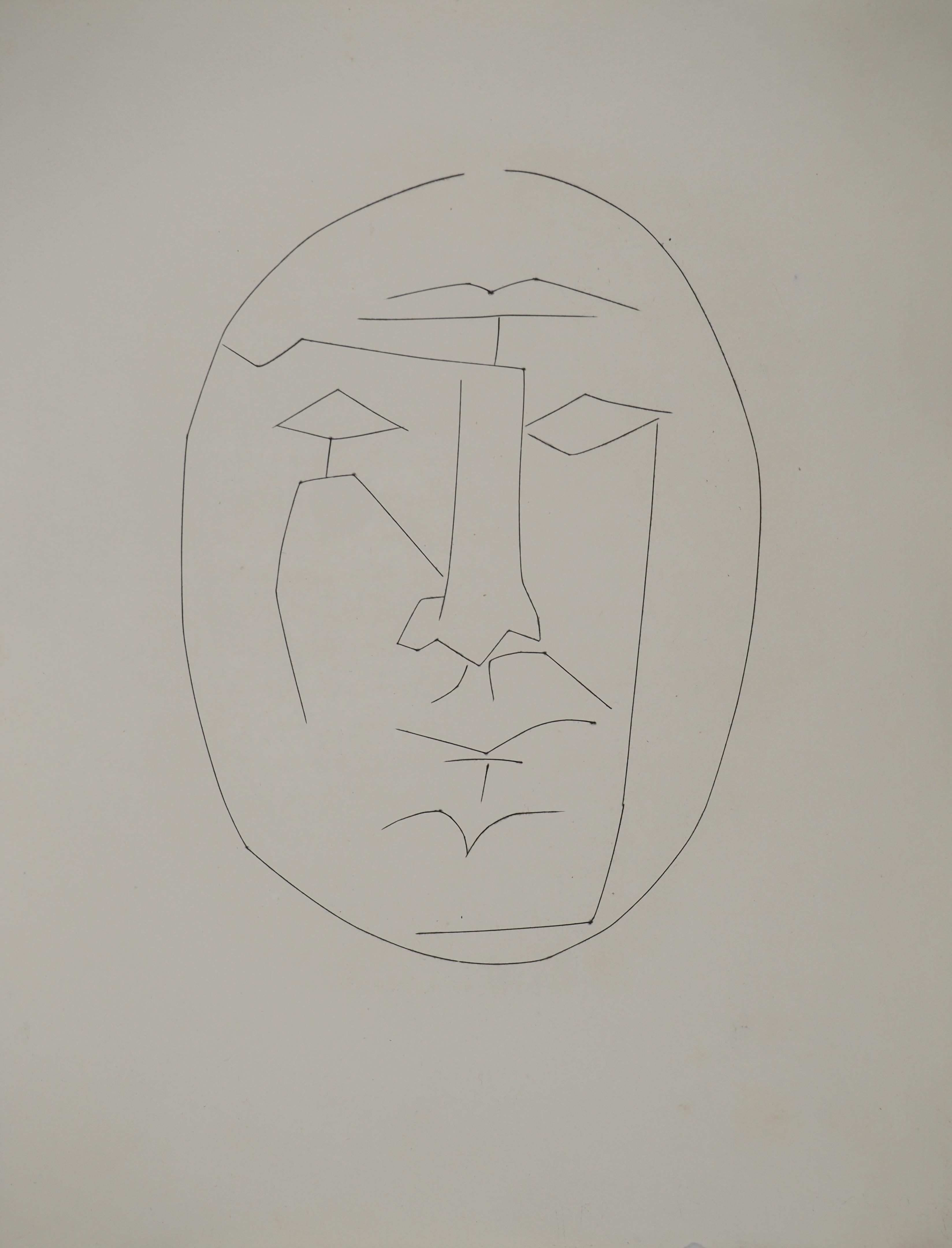 Pablo Picasso Portrait Print – Carmen, Das ovale Gesicht - Original-Radierung (Cramer #52)