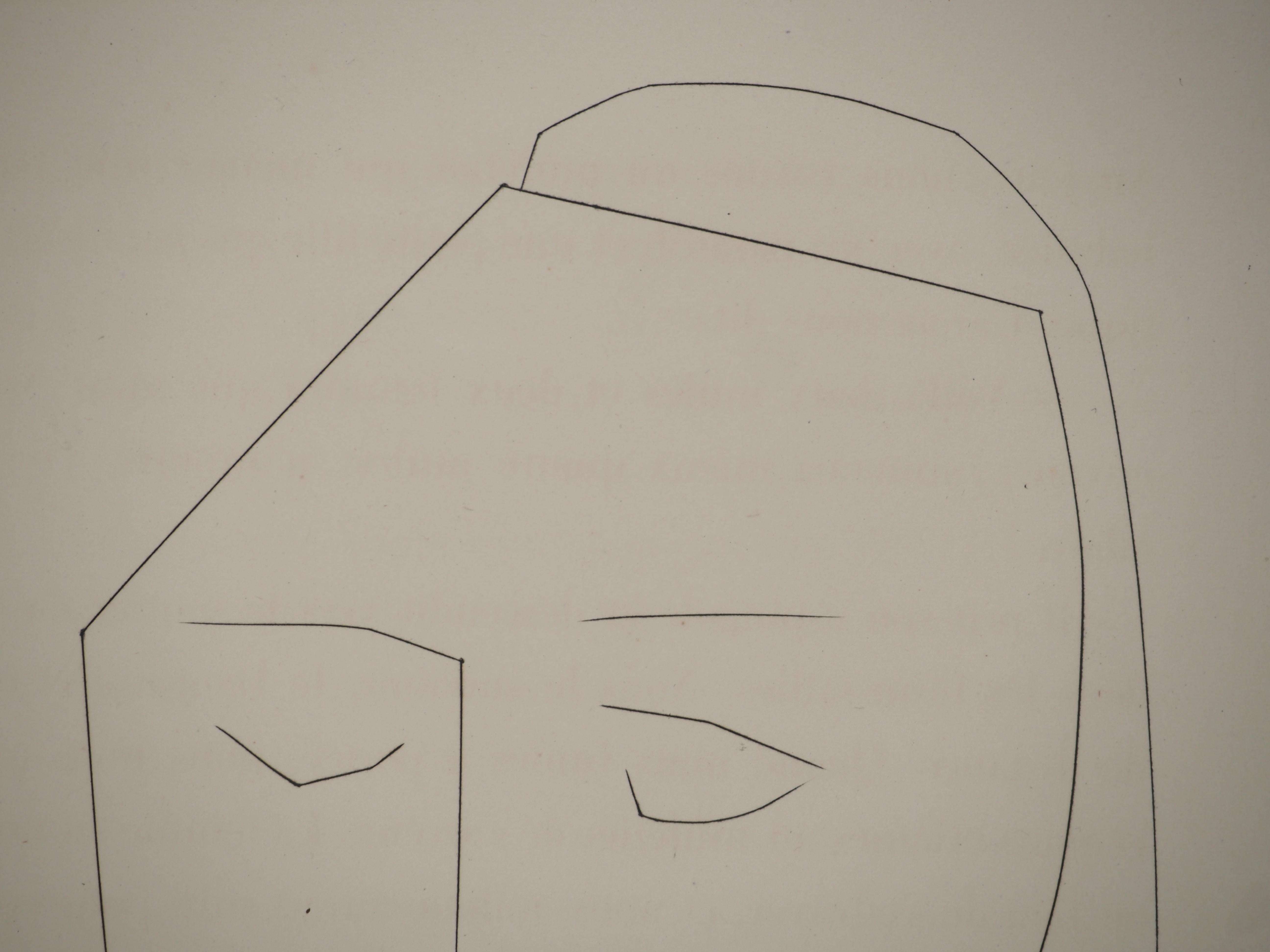 Carmen, The Peaceful Face - Original Etching (Cramer #52) - Modern Print by Pablo Picasso