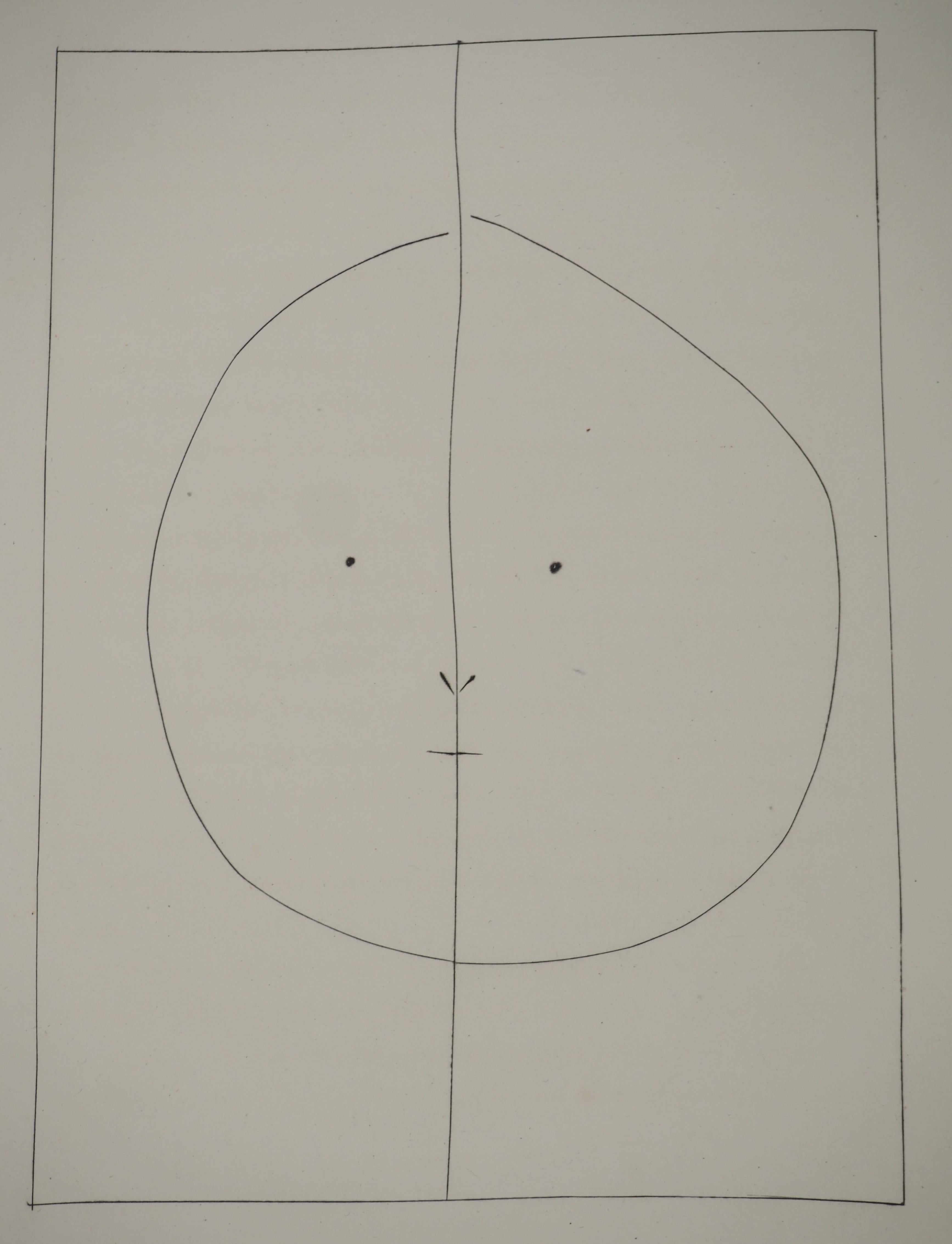 Carmen, Das runde Gesicht - Original-Radierung (Cramer #52) (Moderne), Print, von Pablo Picasso