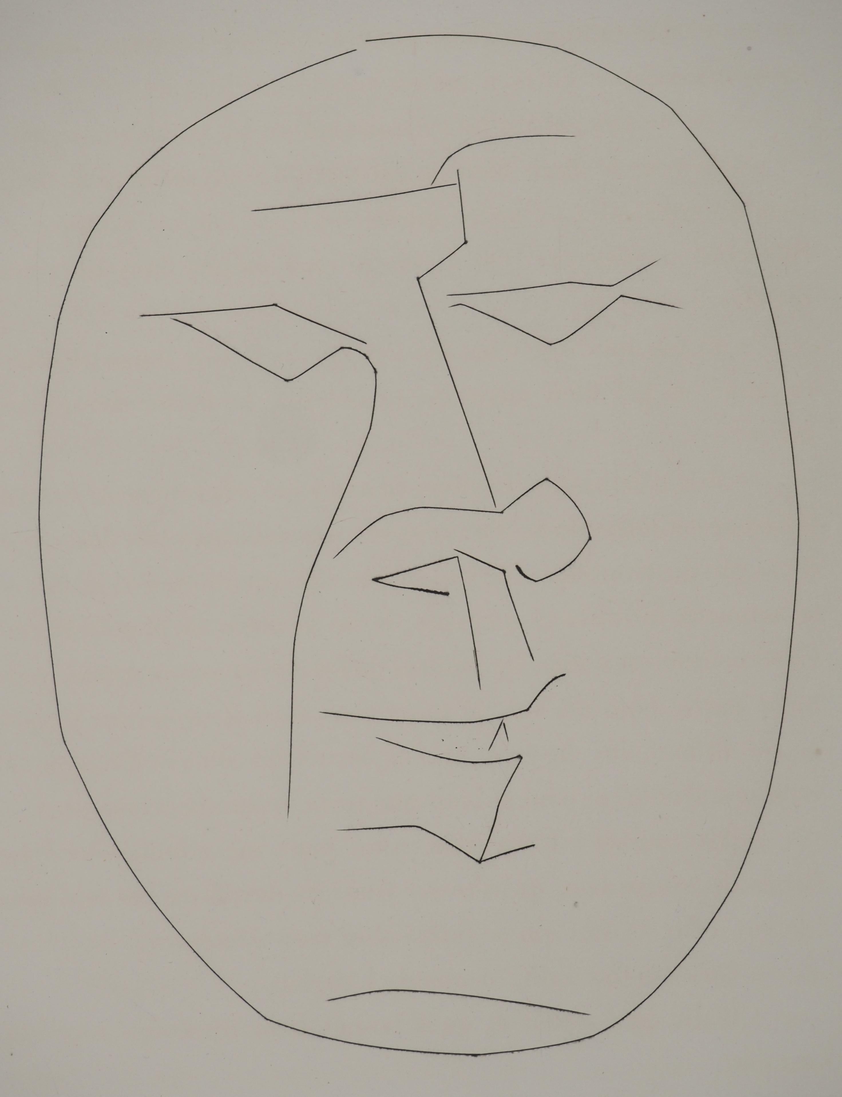 Carmen, The Smiling Face - Original Etching (Cramer #52) - Modern Print by Pablo Picasso