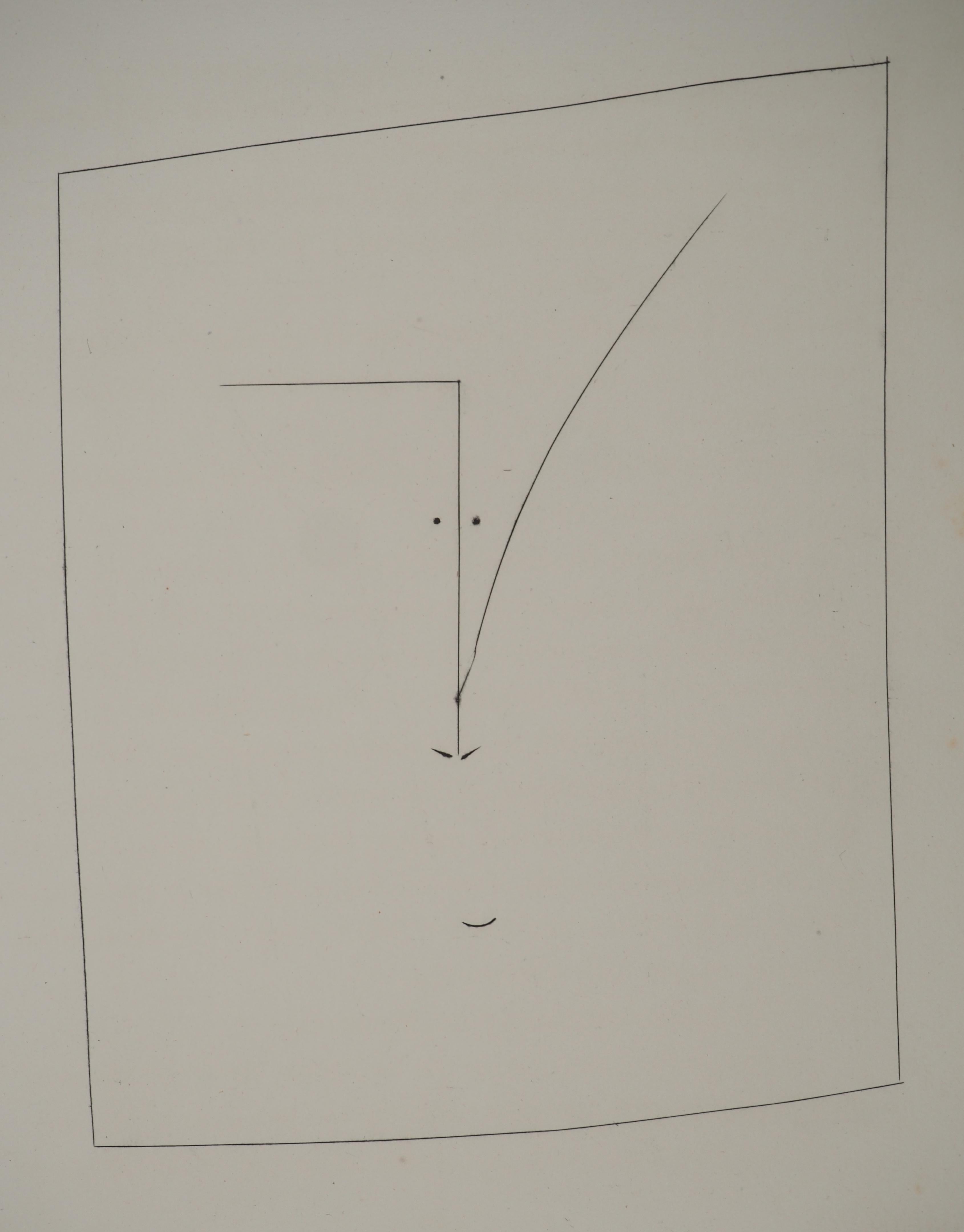 Carmen, Das quadratische Gesicht - Original-Radierung (Cramer #52) (Moderne), Print, von Pablo Picasso