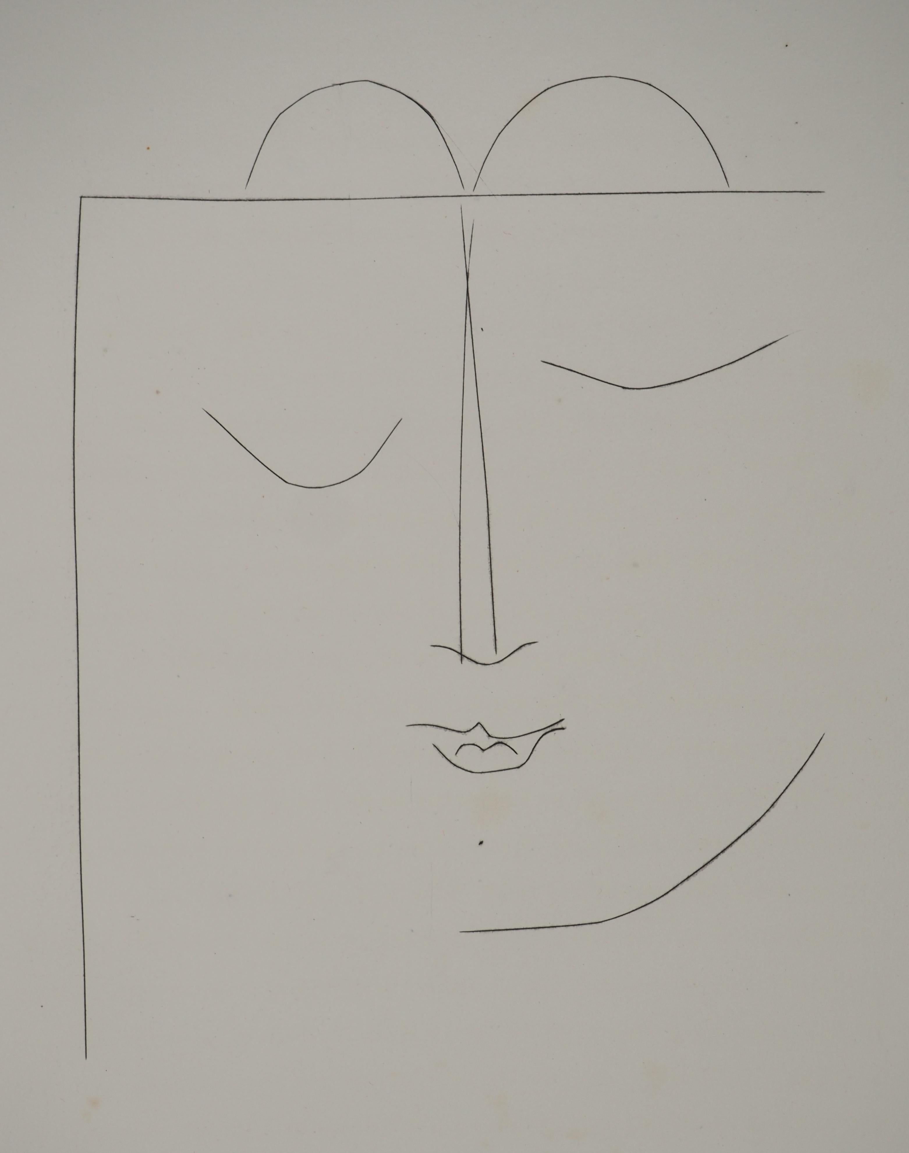 Carmen, The Thoughtful Woman - Original Etching (Cramer #52) - Modern Print by Pablo Picasso