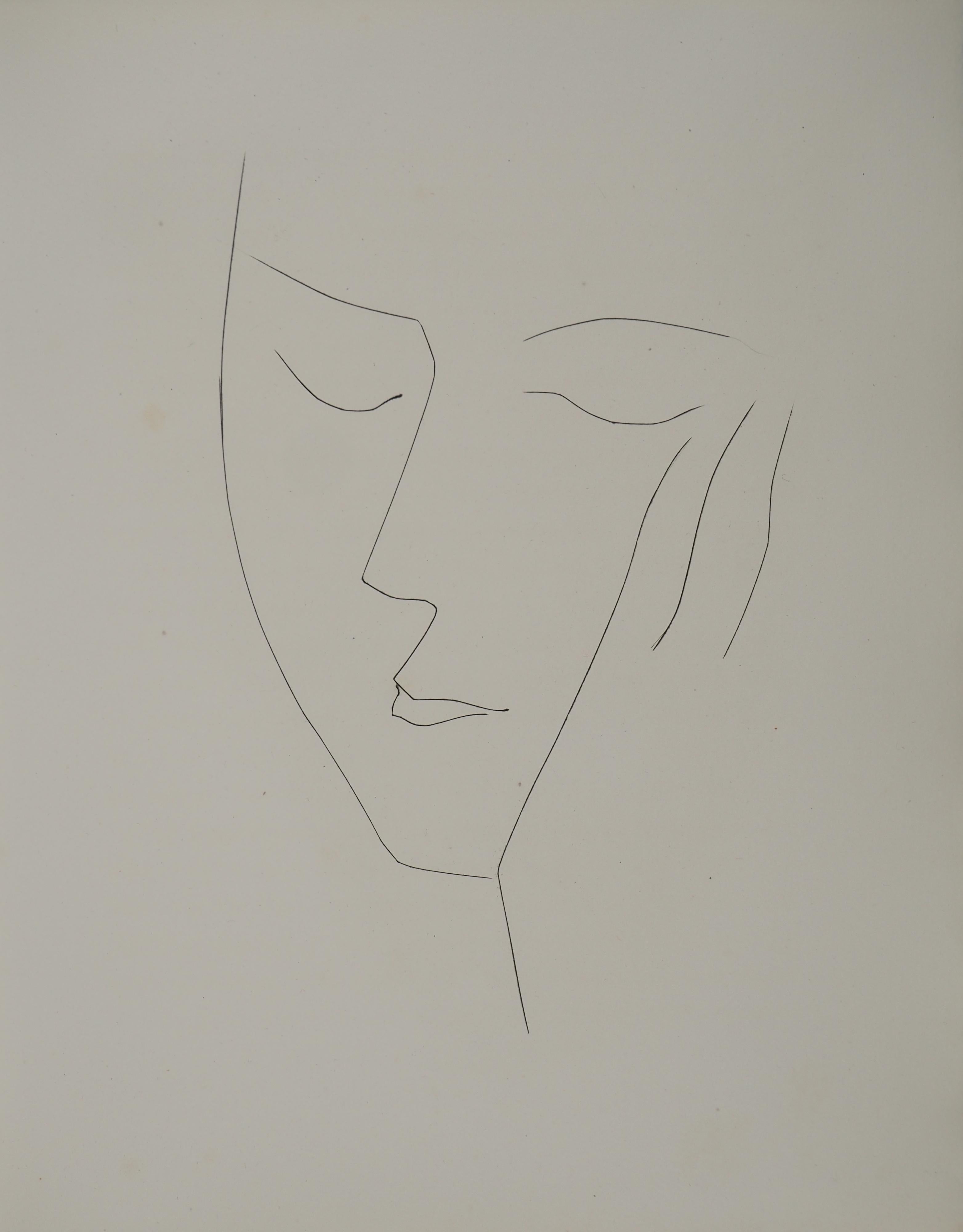 Portrait Print di Pablo Picasso - Carmen, Ritratto di donna - Acquaforte originale (Cramer #52)