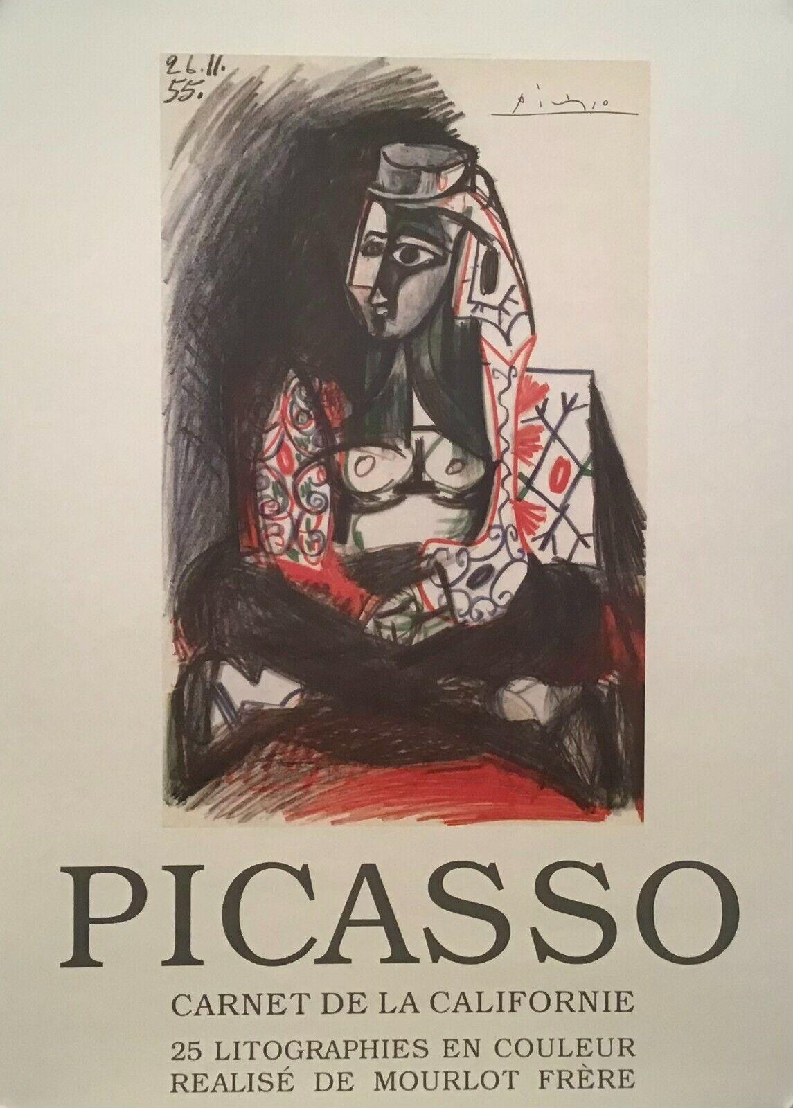 Figurative Print Pablo Picasso - Exposition d'affiches Carnet de la Californie   Après Picasso