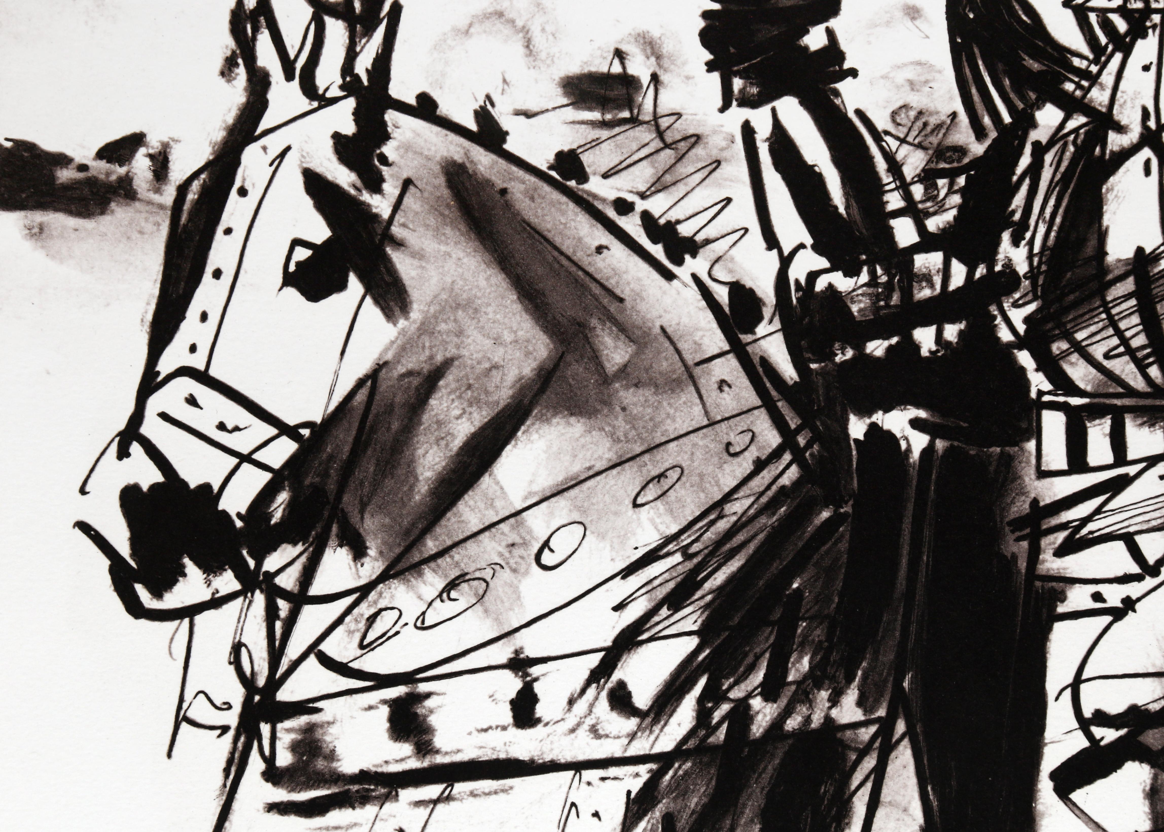 Cavalier en Armure, lithographie cubiste d'après Pablo Picasso en vente 1