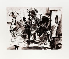Cavalier en Armure, Cubist Lithograph after Pablo Picasso