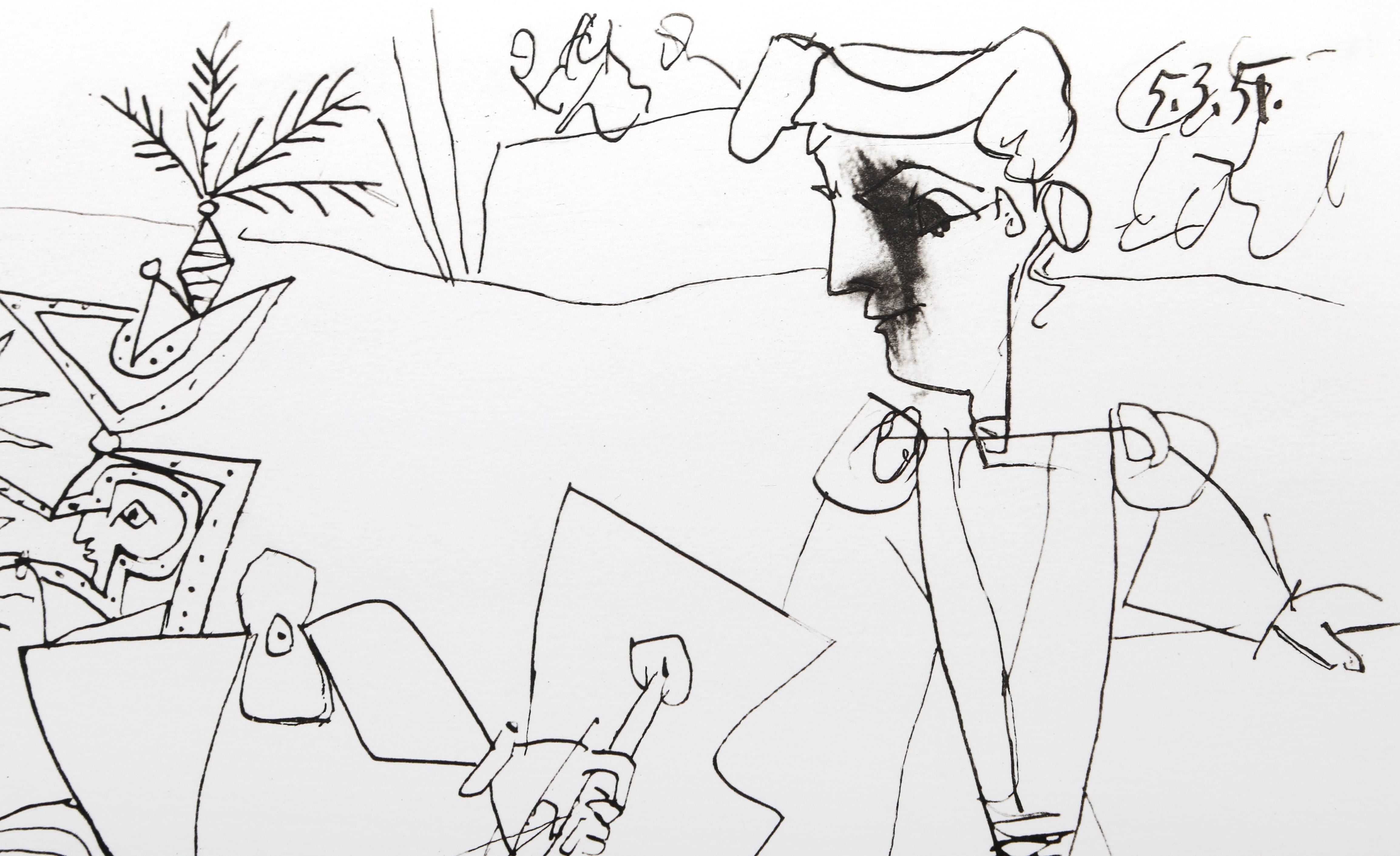 Chevalier Picador dans l'Arene, lithographie cubiste d'après Pablo Picasso en vente 1