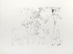 Chevalier Picador dans l'Arene, Cubist Lithograph after Pablo Picasso