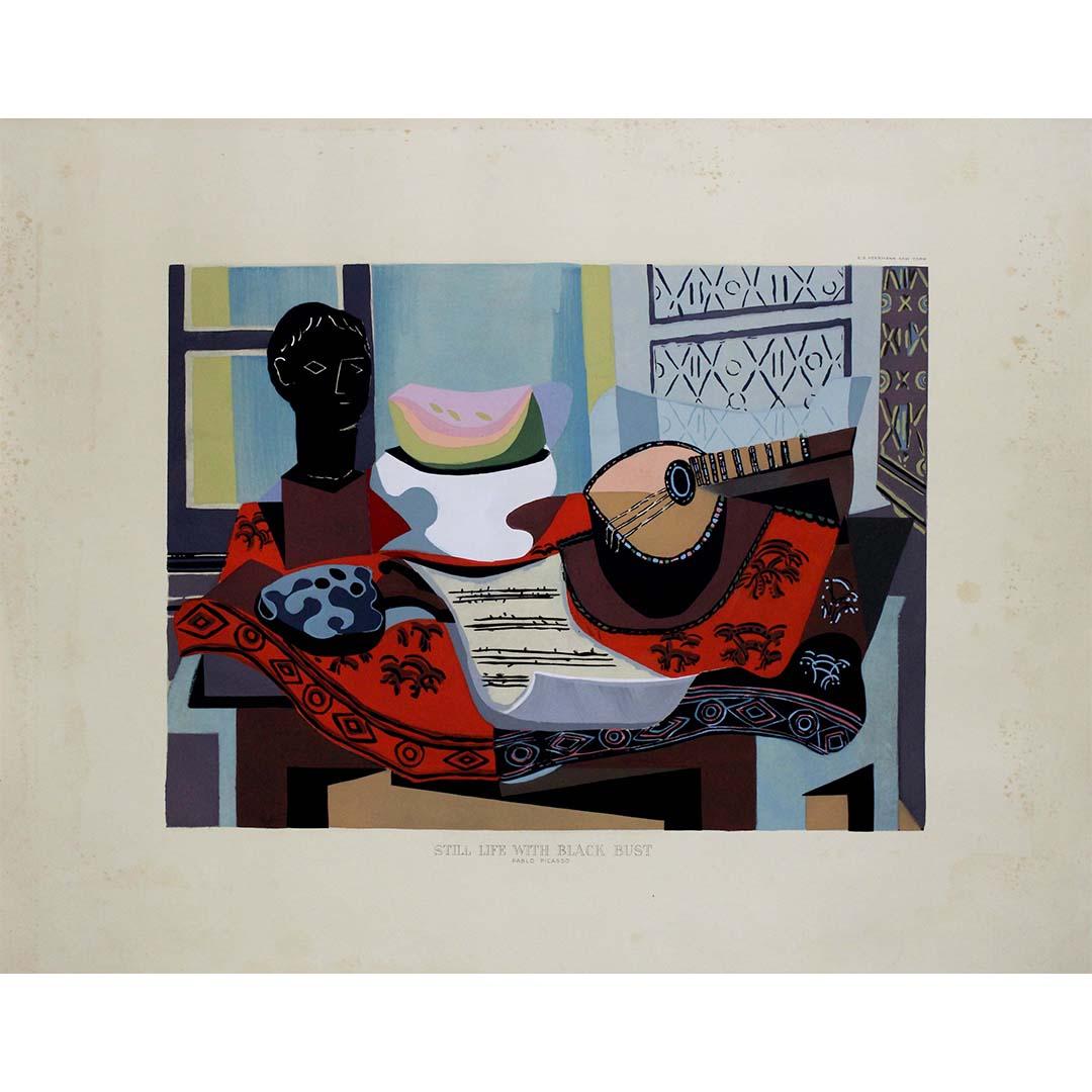 Pablo Picasso, a name synonymous with artistic innovation, left an indelible mark on the world of visual arts. Among his extensive body of work, "Still Life with Black Bust" stands out as a captivating lithograph, showcasing Picasso's mastery of