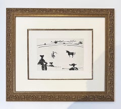 Citando al Toro a Banderillas Sentado en una Silla, from La Tauromaquia