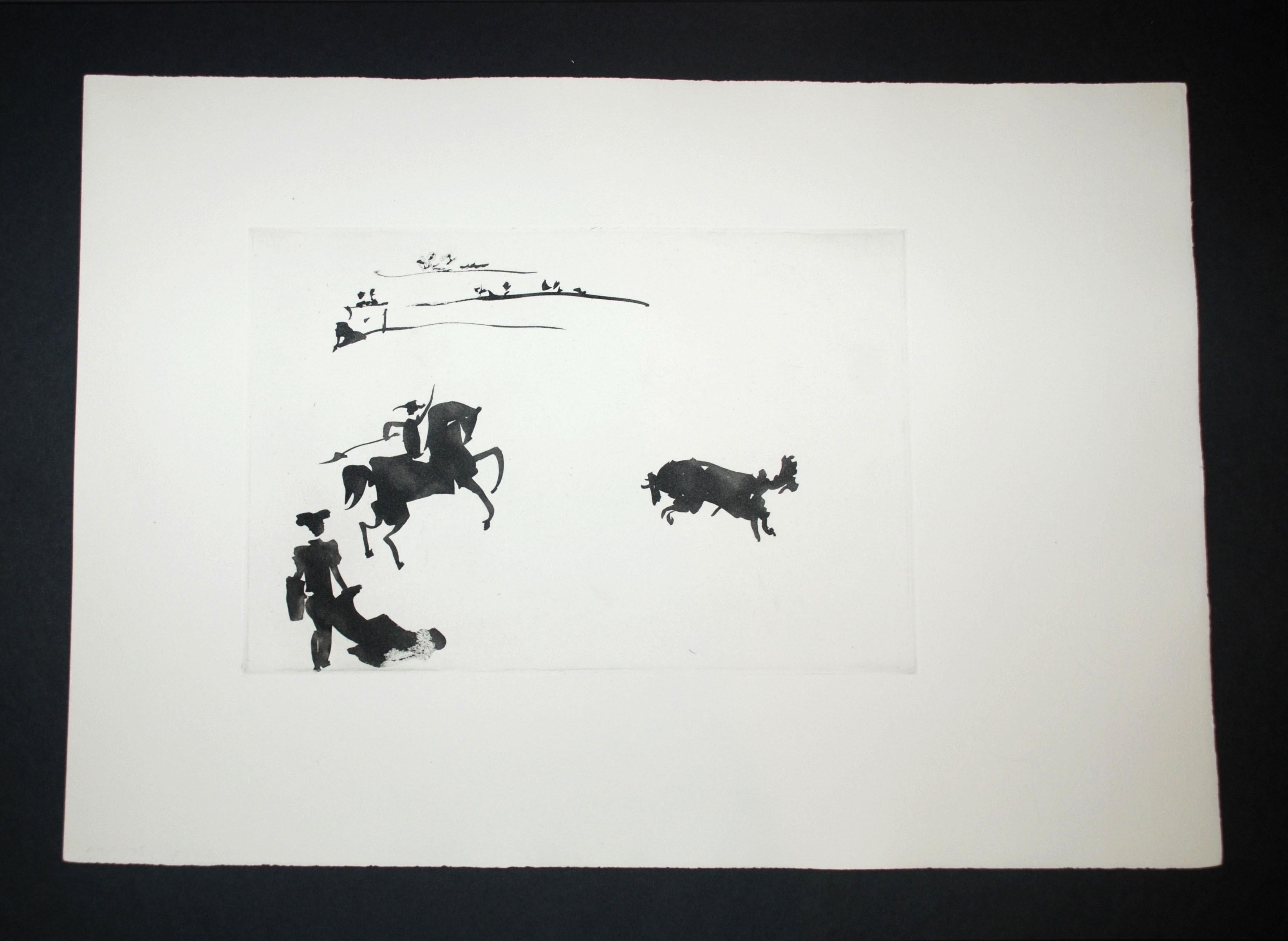 Citando al Toro con el Rejon (Summoning the Bull with the Spear) - Print by Pablo Picasso