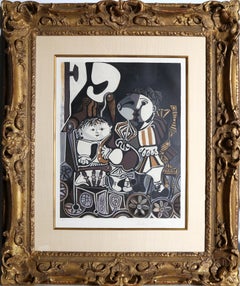 Claude et Paloma, litografía cubista de Pablo Picasso