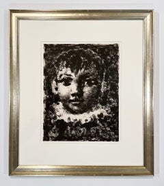 Original Pablo Picasso, Claude Portrait Lithograph Print, 1950, Limited Edition