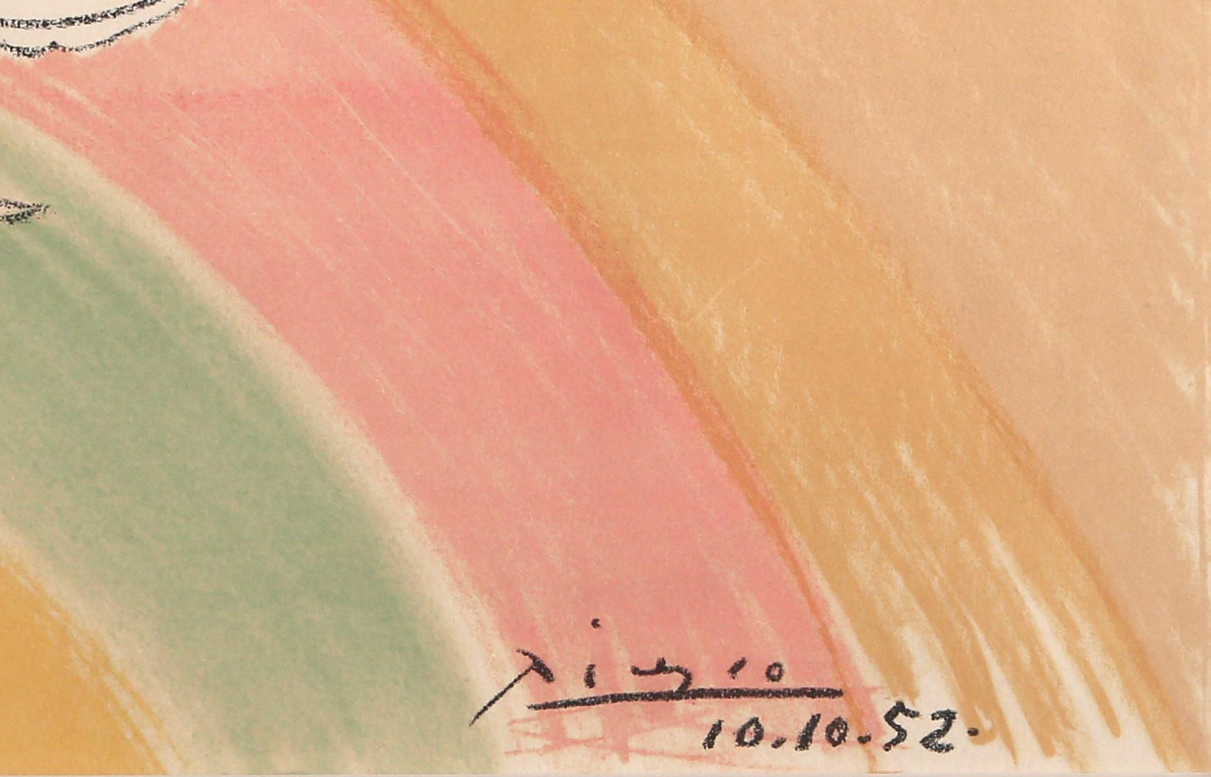 Colombe Volant (a l'Arc-en-ciel), Lithograph by Pablo Picasso 1952 1