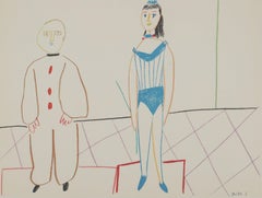 Comédie Humaine : Circus Clown and Ballerina - Original Lithograph (Mourlot)