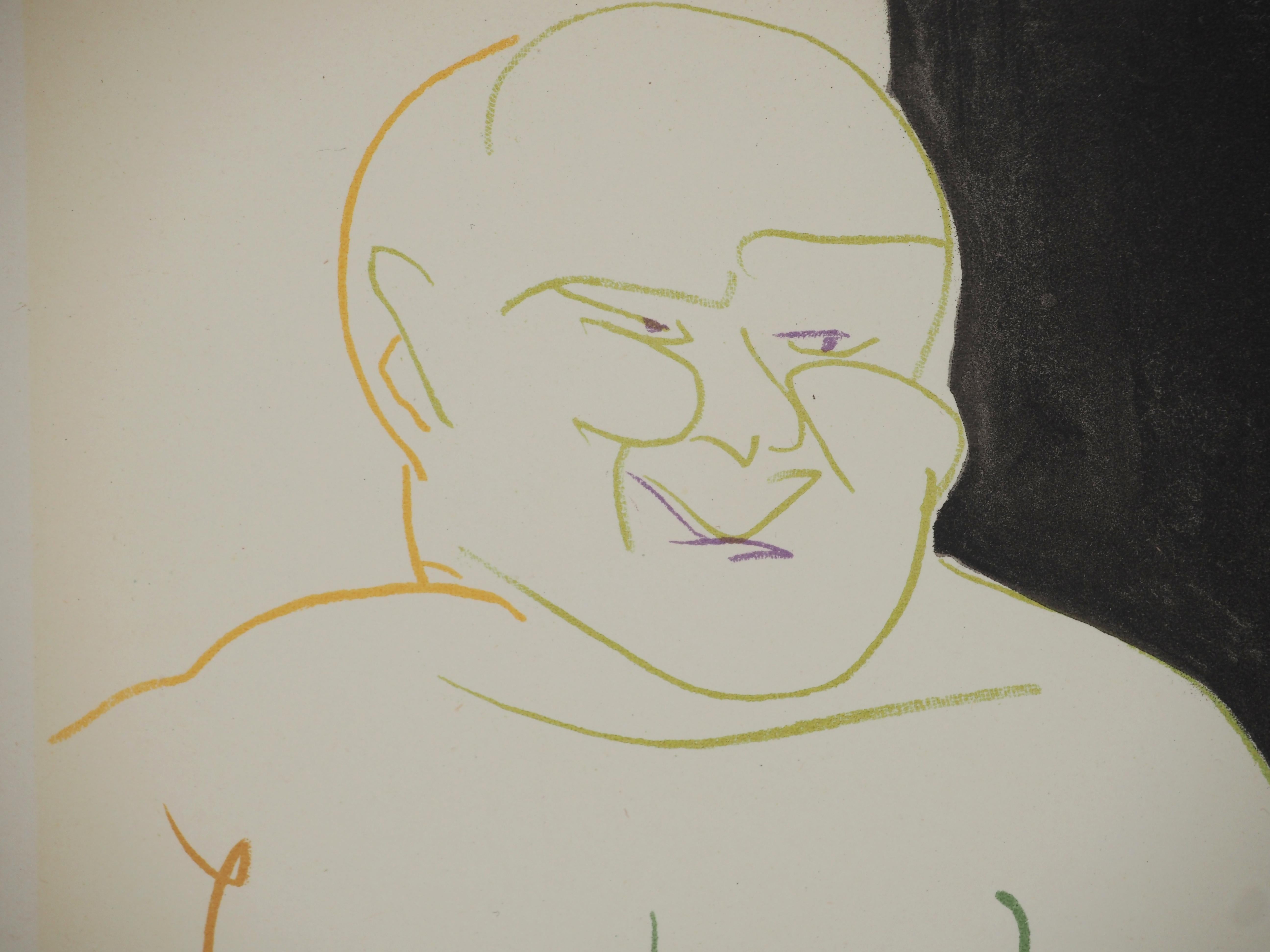 Pablo PICASSO (1881-1973)
Comédie Humaine, La muchacha y el viejo, 1954
,
Litografía original (taller Mourlot) 
Sin signo
Sobre papel 26,5 x 35,5 cm (c. 10,2 x 13,7 pulg.)

INFORMACIÓN : Creado para la carpeta Verve n°29-30 