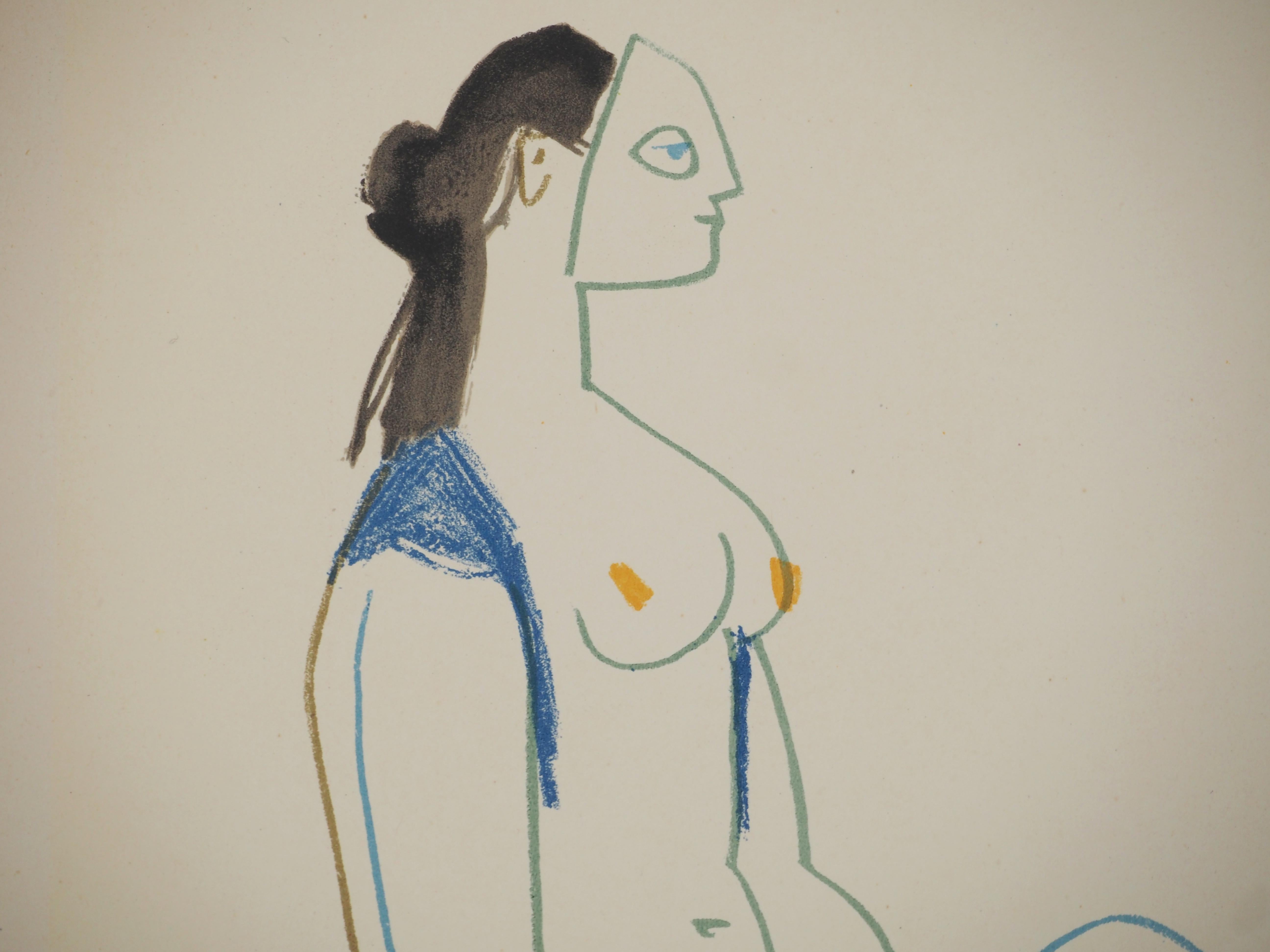 Comédie Humaine : La Musa del Rey - Litografía (Mourlot) - Print Moderno de Pablo Picasso