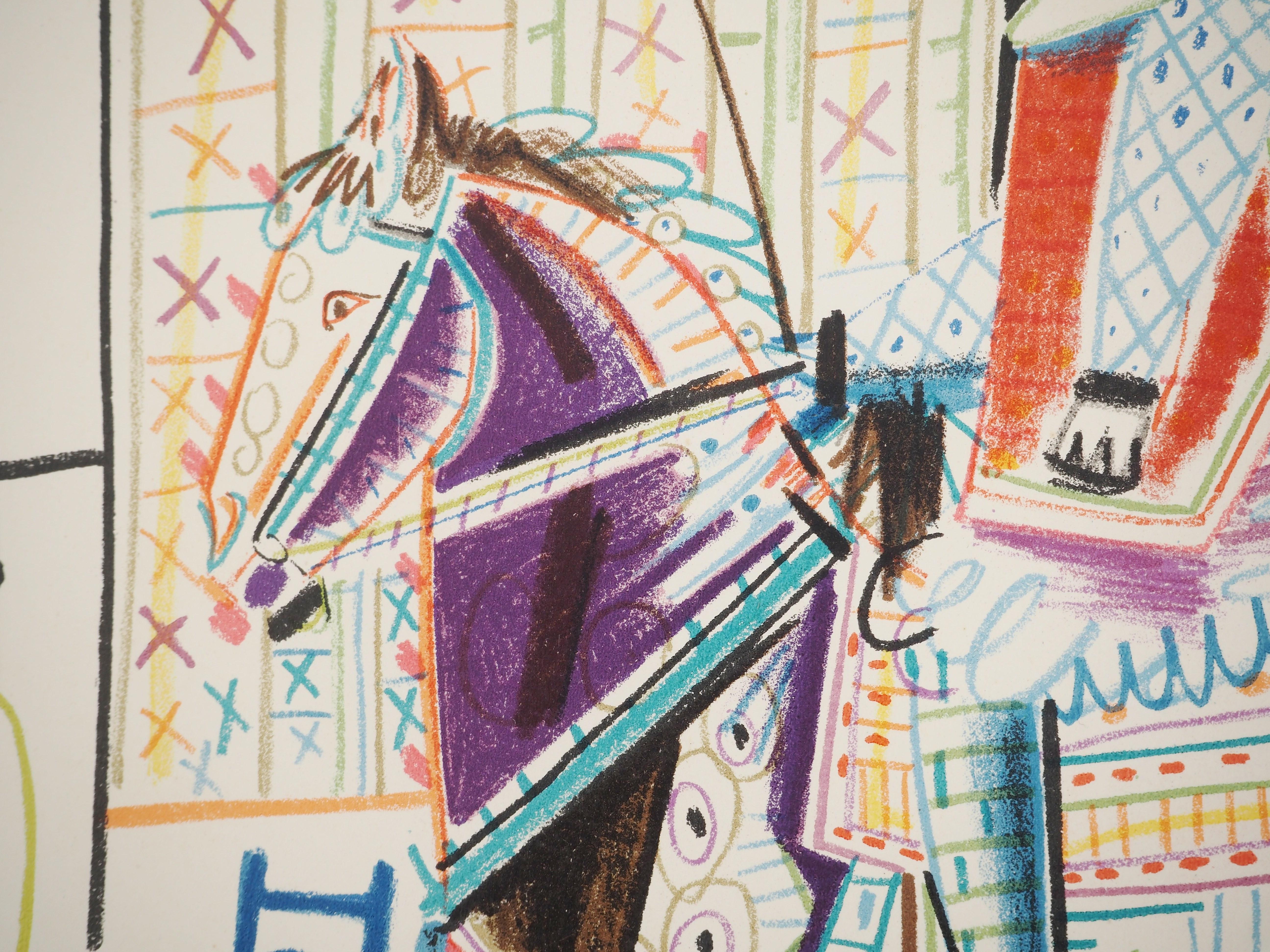 Pablo PICASSO (1881-1973)
Comédie Humaine, The Knight and the lady, 1954

Original lithography (Mourlot workshop) 
Unsigned
On paper 26 .5 x 35.5 cm (c. 10,2 x 13.7 in)

INFORMATION : Created for portfolio Verve n°29-30 