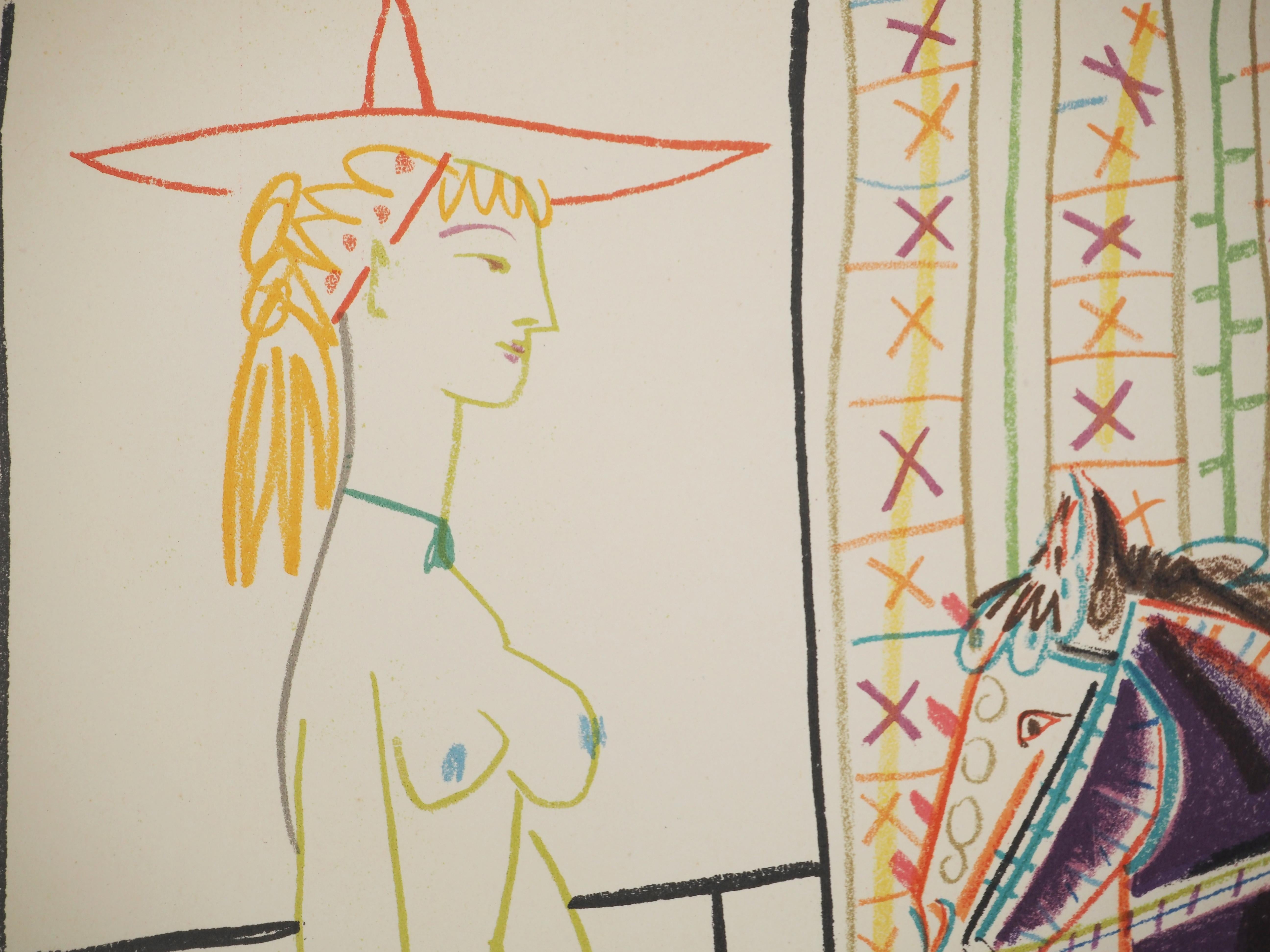 Comédie Humaine : The Knight and the Lady - Original Lithograph (Mourlot) 1