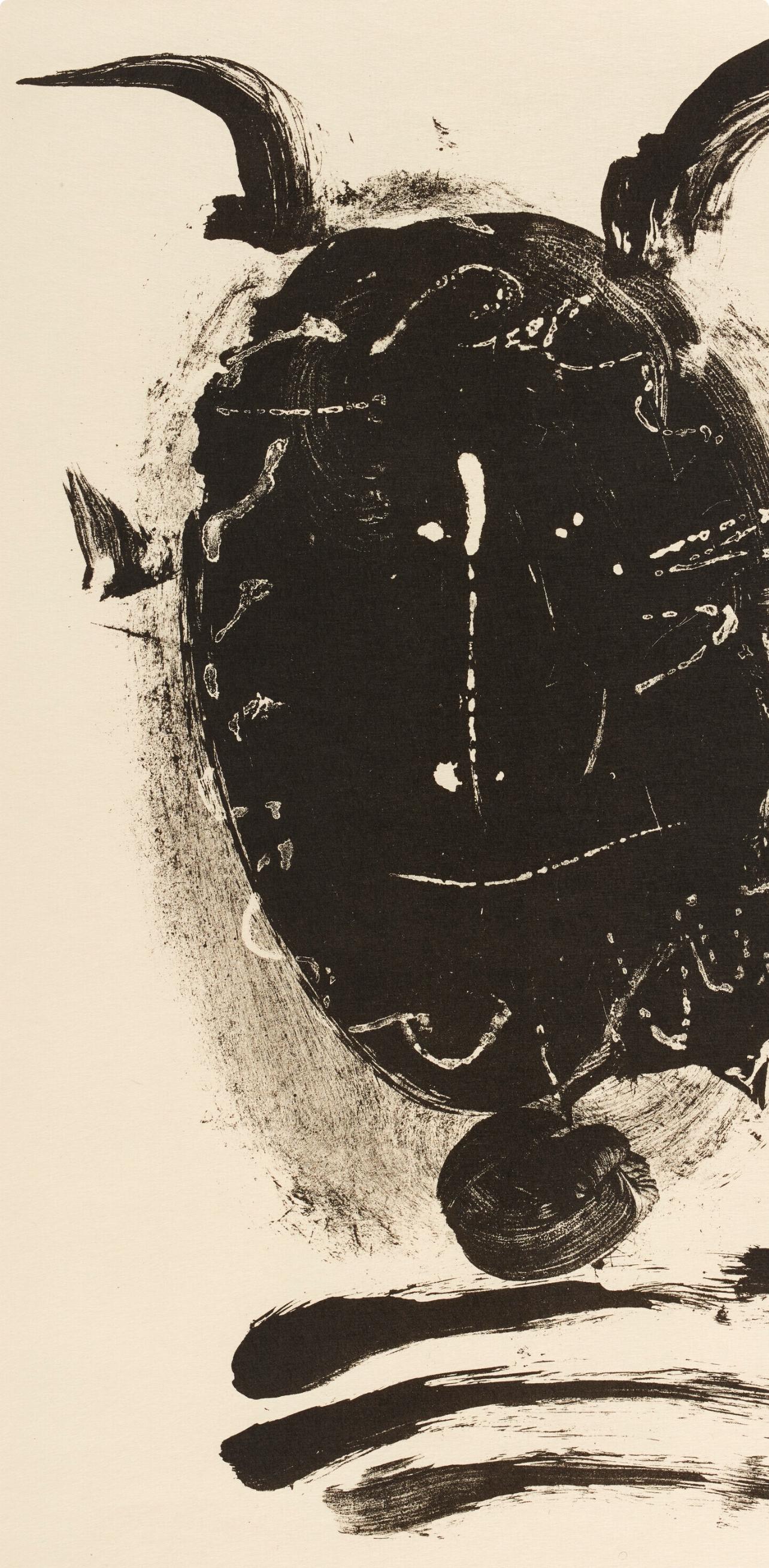 Composition (Bloch 605-608; Mourlot 177; Reuße 519-522), Elegy of Ihpetonga - White Landscape Print by Pablo Picasso